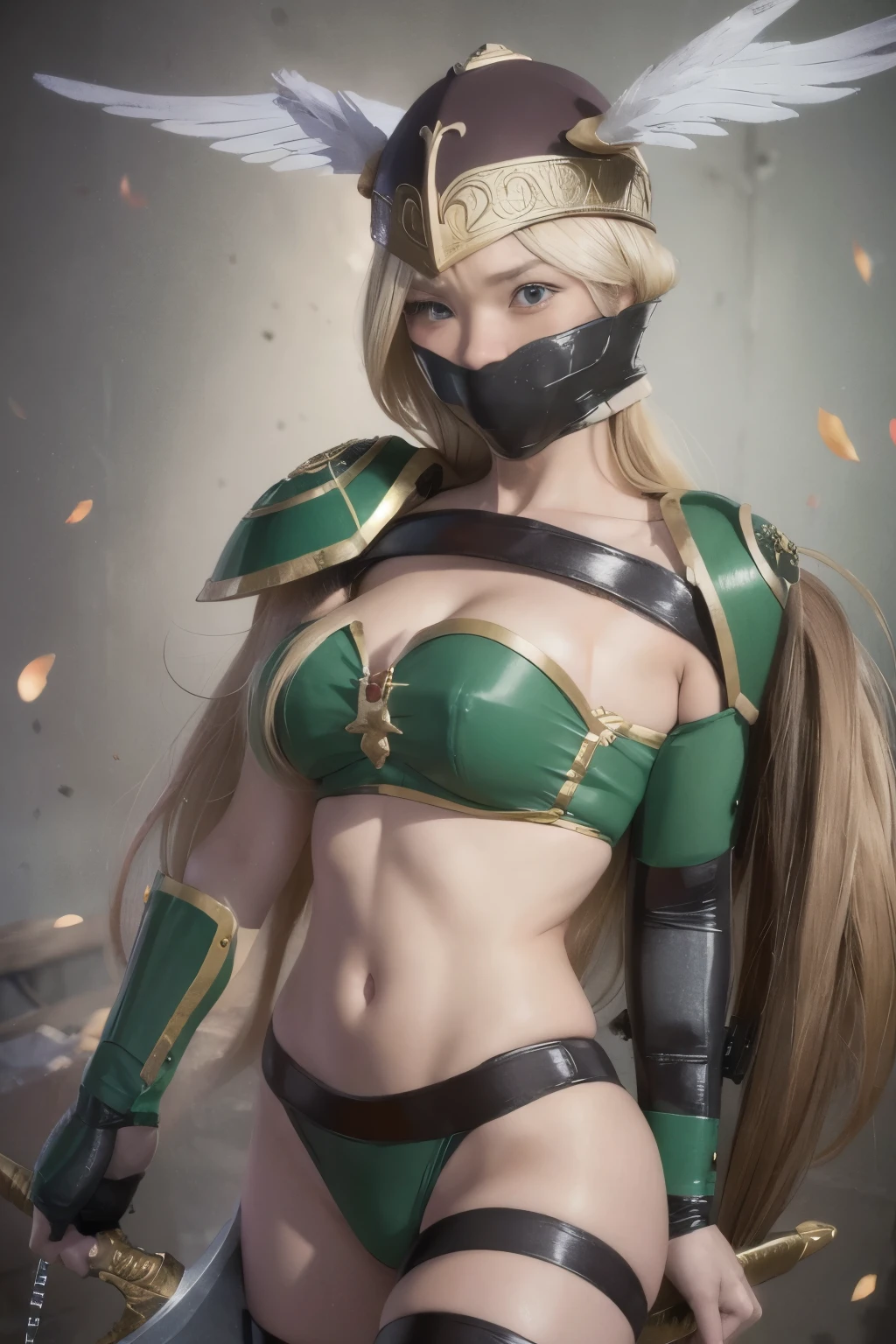 perfect cosplay,(masterpiece, highest quality:1.2), cowboy shot, alone, 1 girl, water valkyrie, No expression, closed mouth, looking at the viewer, sword and shield, single blade, winged helmet, 装甲ドレスsleeping face,close ~ eye,face of suffering,sky face,sleeping face, being Embraced by a man,Embraced by a man,Embraced by a man,Captured by a man,Detained by a man、licked my hair,lick my face,brown hair, tape gag, gagged, duct tape, tape bondage, turn your arms behind your back, tied arms