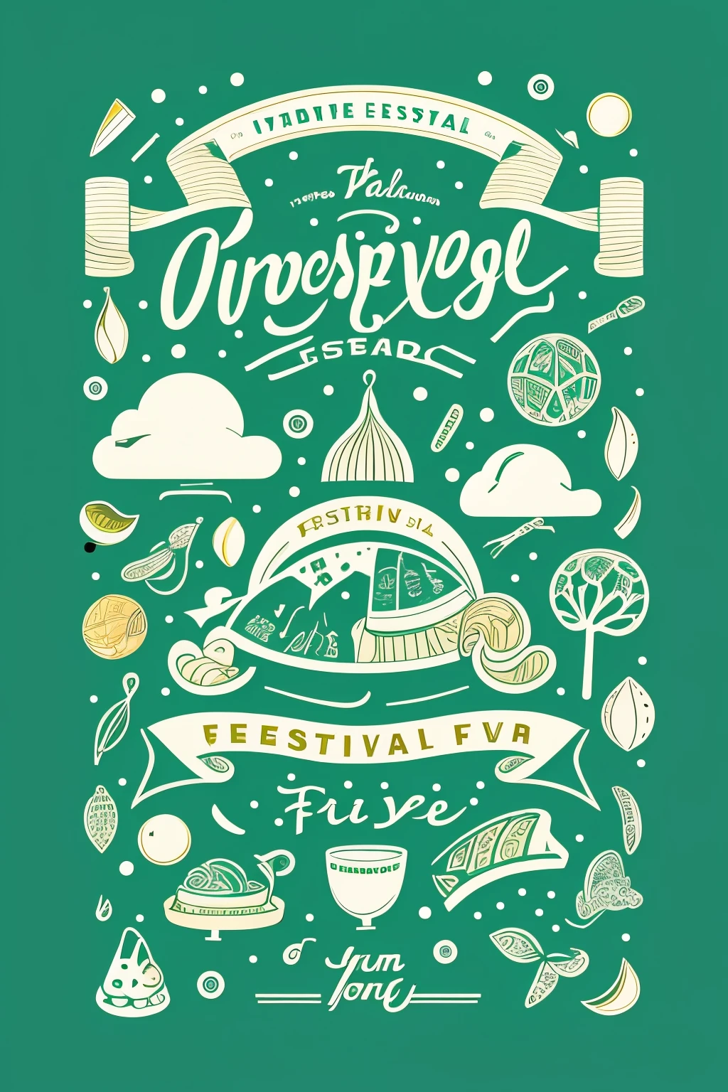 Stylish handwritten illustrations,logo design,Looks like a fun festival