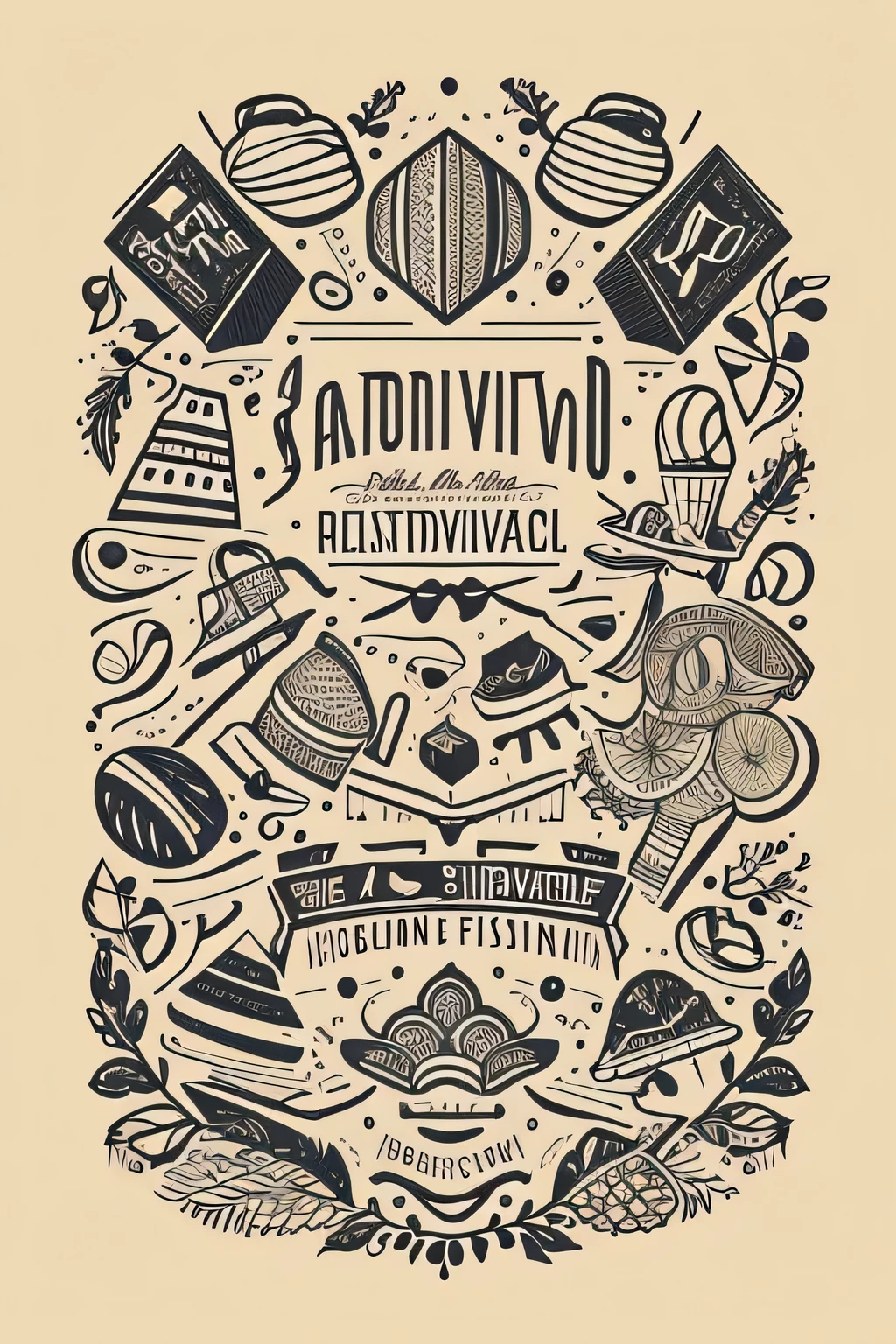 stylish hand-drawn illustrations,logo design,Looks like it&#39;s going to be a fun festival