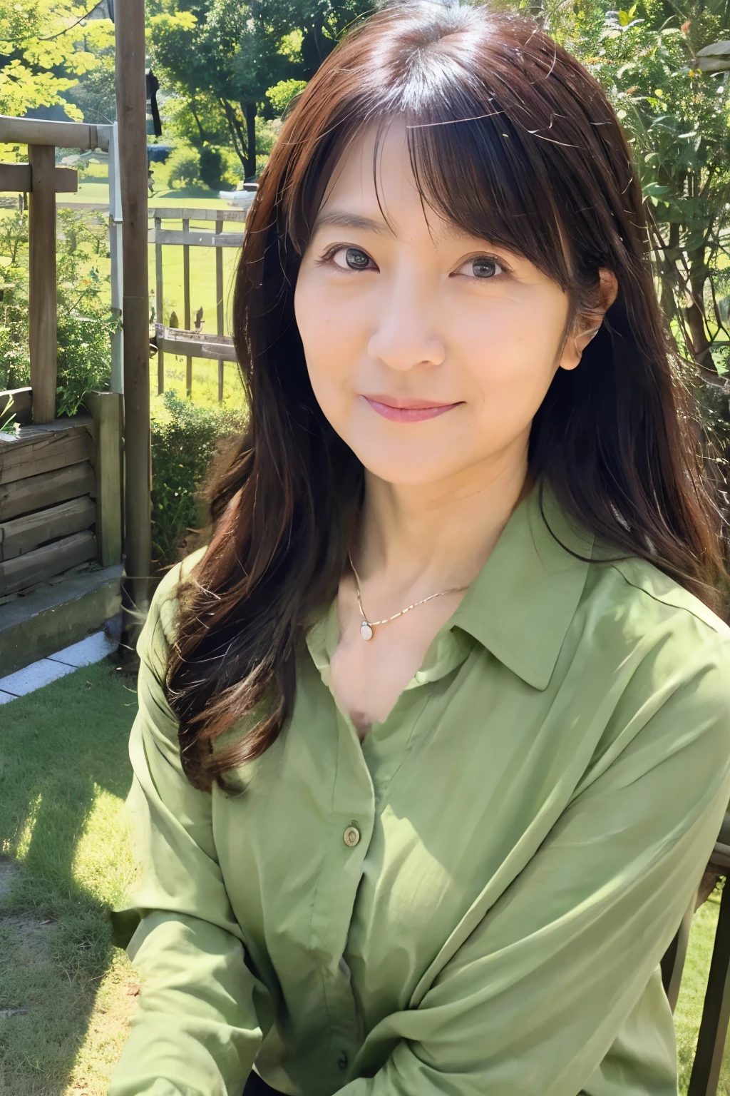 green long sleeve shirt