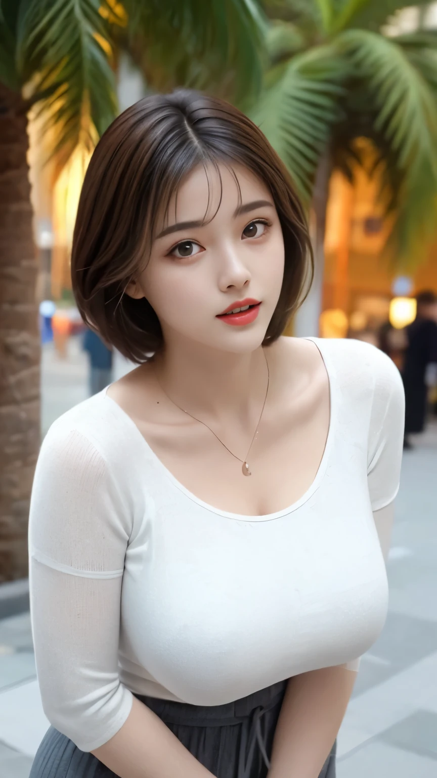 high high quality,Beautiful Meticulous Girl,sandbeach,beachside,Coconut Tree,from the above,very detailed eyes and faces,beatiful detailed eyes,hugefilesize,A high resolution,8k wallpapenely detailled,light in face,cinmatic lighting,16 year old girl,A sexy pose,(photorealisti:1.4),illustratio,ultra-realistic realism,super detailing, tmasterpiece, fishnets pantyhose, short detailed hair,Bigchest
