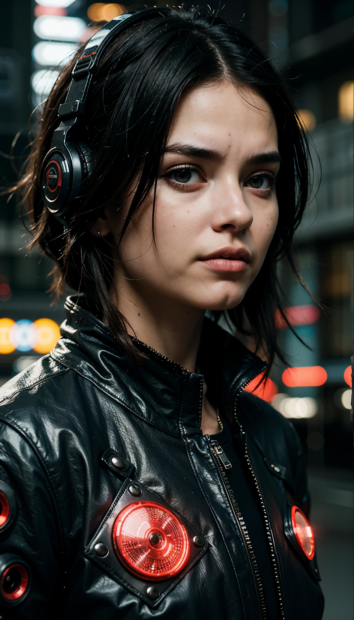 un primer plano de una persona que lleva un casco y una chaqueta impermeable, Cyberpunk hermosa chica, cyberpunk 2 0 years. o Chica modelo, Hermosa cara de chica cyberpunk, Retrato Hermosa Sci - FI Girl, cyberpunk dreamy girl, El retrato de la chica cyberpunk, Hermosa modelo de mujer cyberpunk, estilo cyberpunk hiperrealista, Ciberpunk neofuturista, wojtek fus, estilo cyberpunk ， Hiperrealista