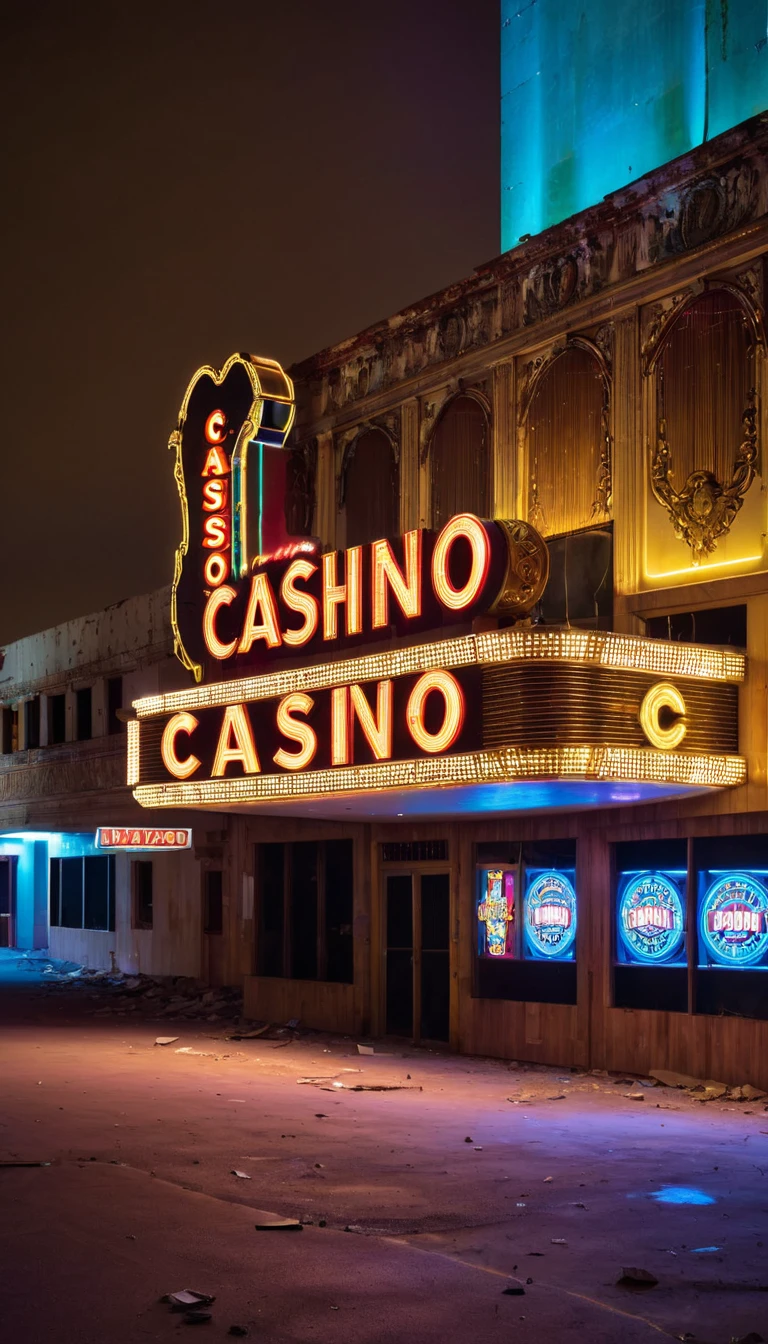 Las vegas at night so colorfull with many neon sign on the streets