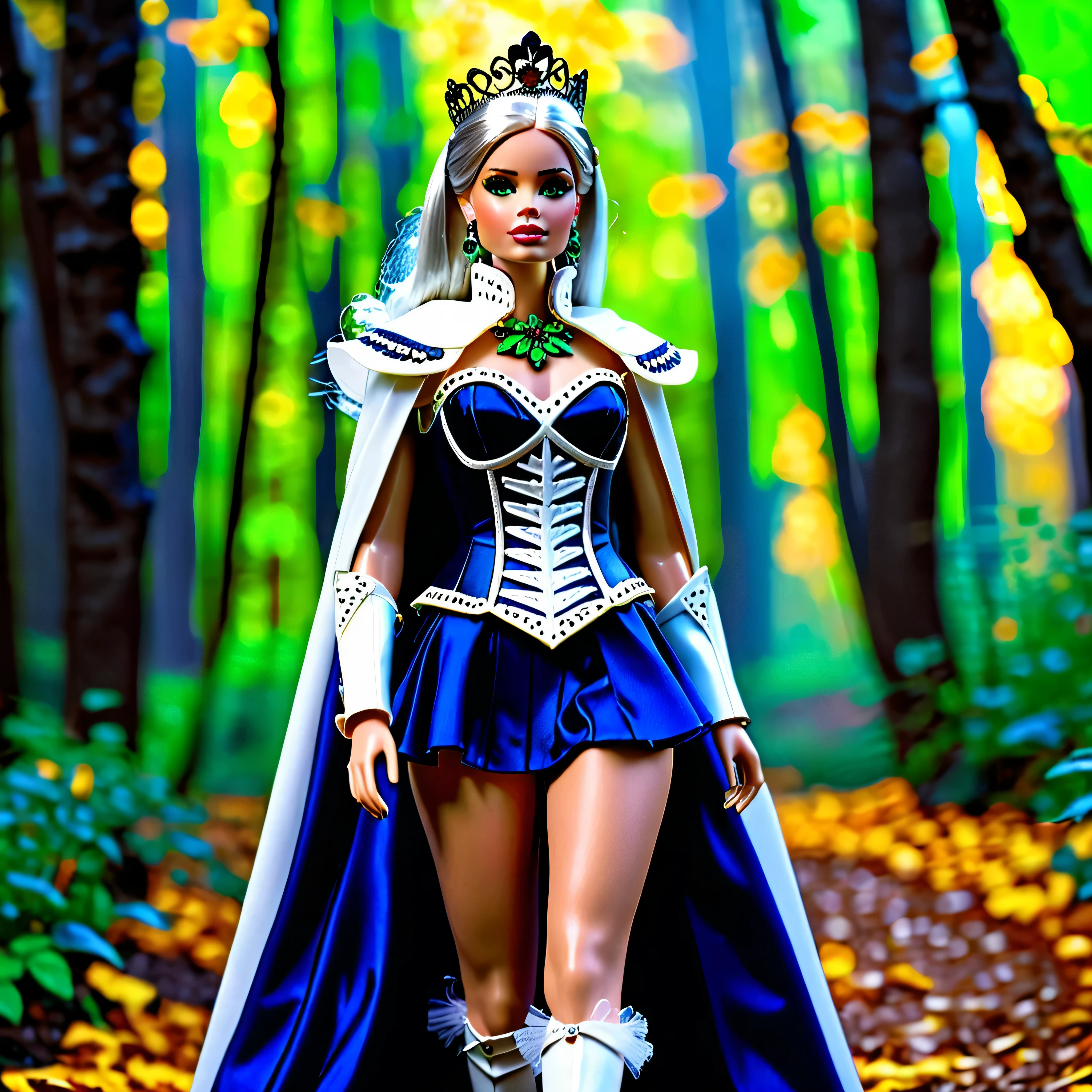 (frieren) and (Deedlit) walking through the forest, (full body view), (frieren has twintais, white hair, green epiceyes, pointy ears, wears white capelet, striped shirt, long sleeves, belt, skirt, black pantyhose, boots, earrings), (deedlit has long yellow hair, green eyes, pointy ears, wears short green dress, short sleeves, tiara, dark blue breastplate armor, dark blue pauldrons, dark blue cape, belt, boots, (max best quality, HDR, UHD), epic beautiful realistic Puppetess elegant princess natural scepter fullbody "Sceptor of Domination" Tabernacle, gorgeous puppeteer bridaldress Lys extremely perfect symmetrical meticulously intricate micro ultra_high-details fleuraison "Dia de los Muertos" rose, epic pupper-Mistress stunning clean barbie rossdraws puppet dream artgerm digital vibrant DSLR colorful epic tmasterpiece ultra_high-resolution ultra_high-definition ultra_high-quality saturate reflection, nsfw naked hairry-pubis tattoo varies multi etc. --v6 --s1000 --c20 --q5 --chaos100