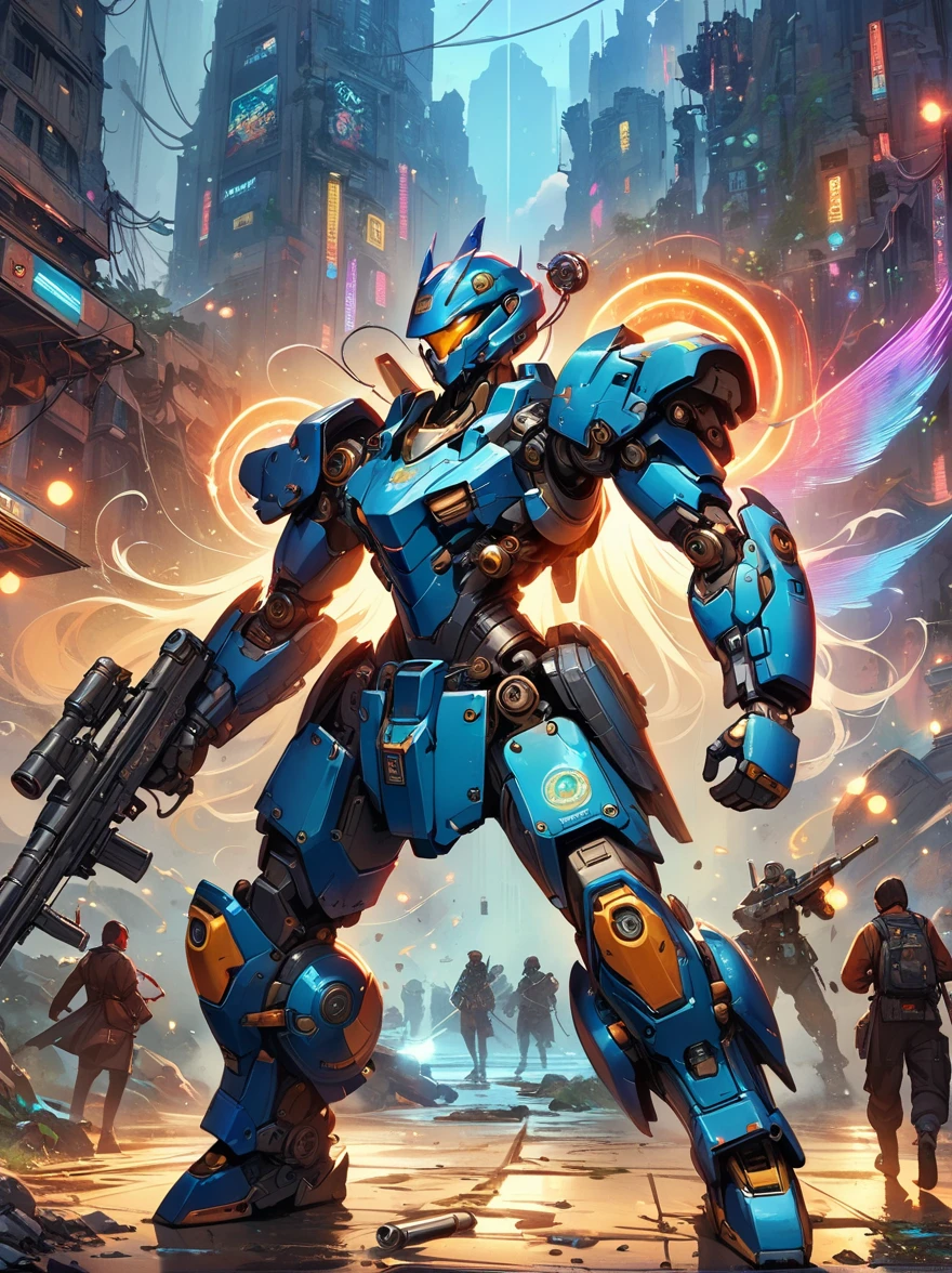 best picture quality,8k,high resolution,masterpiece,Super detailed,Realistic,ultra high definition,studio lighting,Super fine,Physical rendering,Extremely detailed description,major,Bright colors,female warrior,future,battlefield,steel体,Detailed mechanical parts,cable,gear,complex,atmosphere,Art Station Trend,Abnormal Art Trends,mechanized body,Holding a gun with one hand,(gun focus),Aim at the target,complex的细节,Neon light rays surround,Complex and detailed machinery,Meticulous facets,steel,chrome,polished metal,cable,piston,Servo motors,off-white,weathered,dieselpunk,oil slick,electric,fantasy