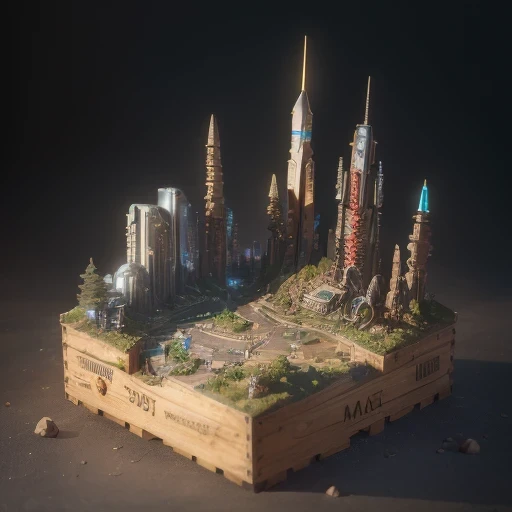 6598年Mars realistic model, (Bifurcation, original photo, best quality, masterpiece:1.4),Steampunk Cyberpunk 6820 City,(CyberpunkMars light:1.3), Mars (related to land),(in a small nature box:1.3),Isometric, small nature, landscape on foundation,landscape,