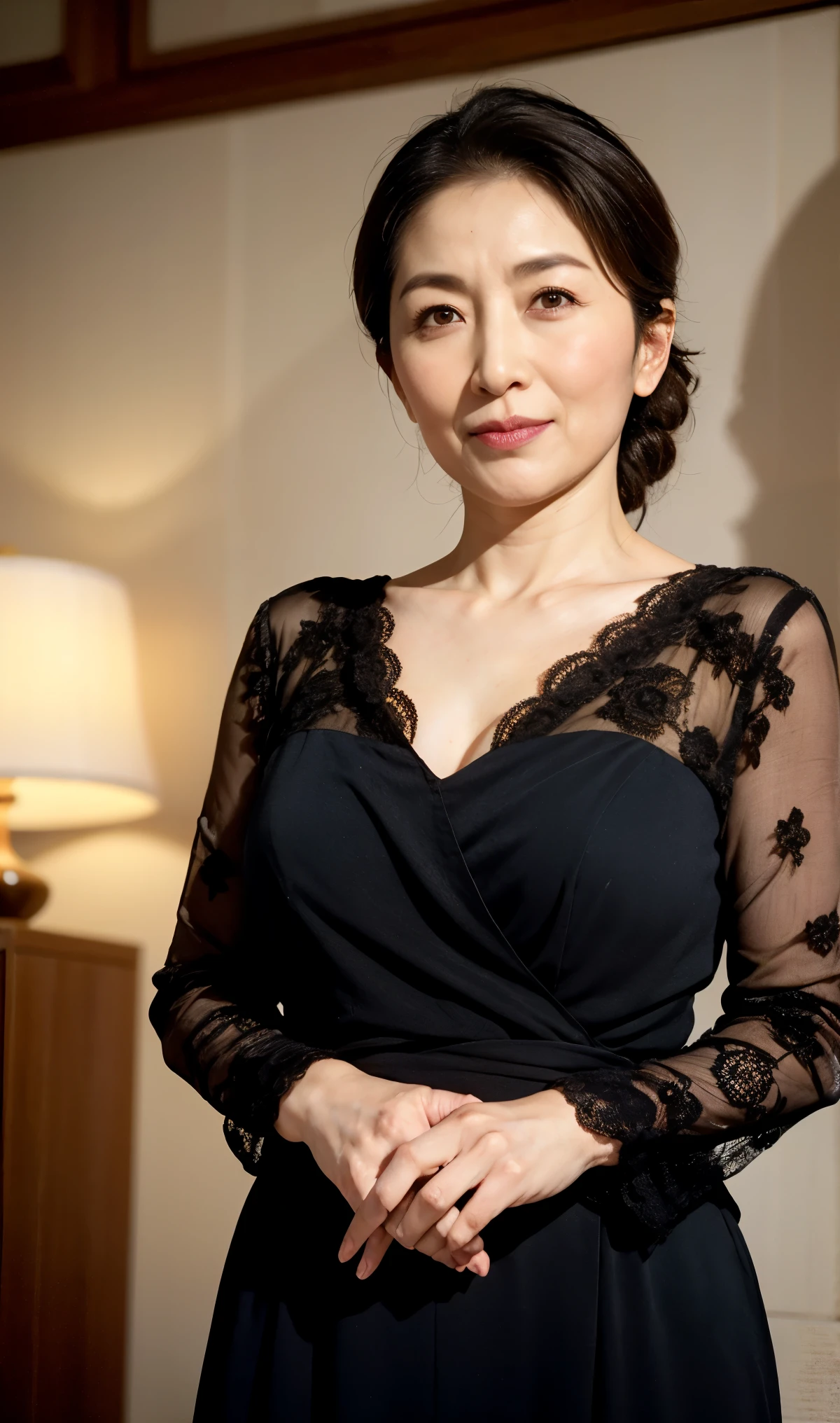 Foto RAW, Looks like Japanese actress Makimura Ayaka, Ayaka Makimura, movie scene, drama, incest scene, incest With younger boy, Best quality, aunt wearing bold dress, 60yo woman, highly detailed, Gorgeous aunt, auntie, busty aunt, shameless, sultry woman, extremely gorgeous, Aunty, Aunt's insatiable Lust, appealing physique, seductive figure, perfect physique, seductive body, perfect thick body, meaty body,With her nephew who is Just 18yo mascular boy, dominant Aunt, cougar, mature, boy in underwear, sexy dominant pose,couple pose, sensual, sensual bodies, full length shot, intertwined full body view, American woman,caucasian,captivating and enticing, close body shot, full body close-up shot,(pele altamente detalhada: 1.2), 8k UHD, DSLR, soft-lighting, alta qualidade, grain of film, Fujifilm XT3