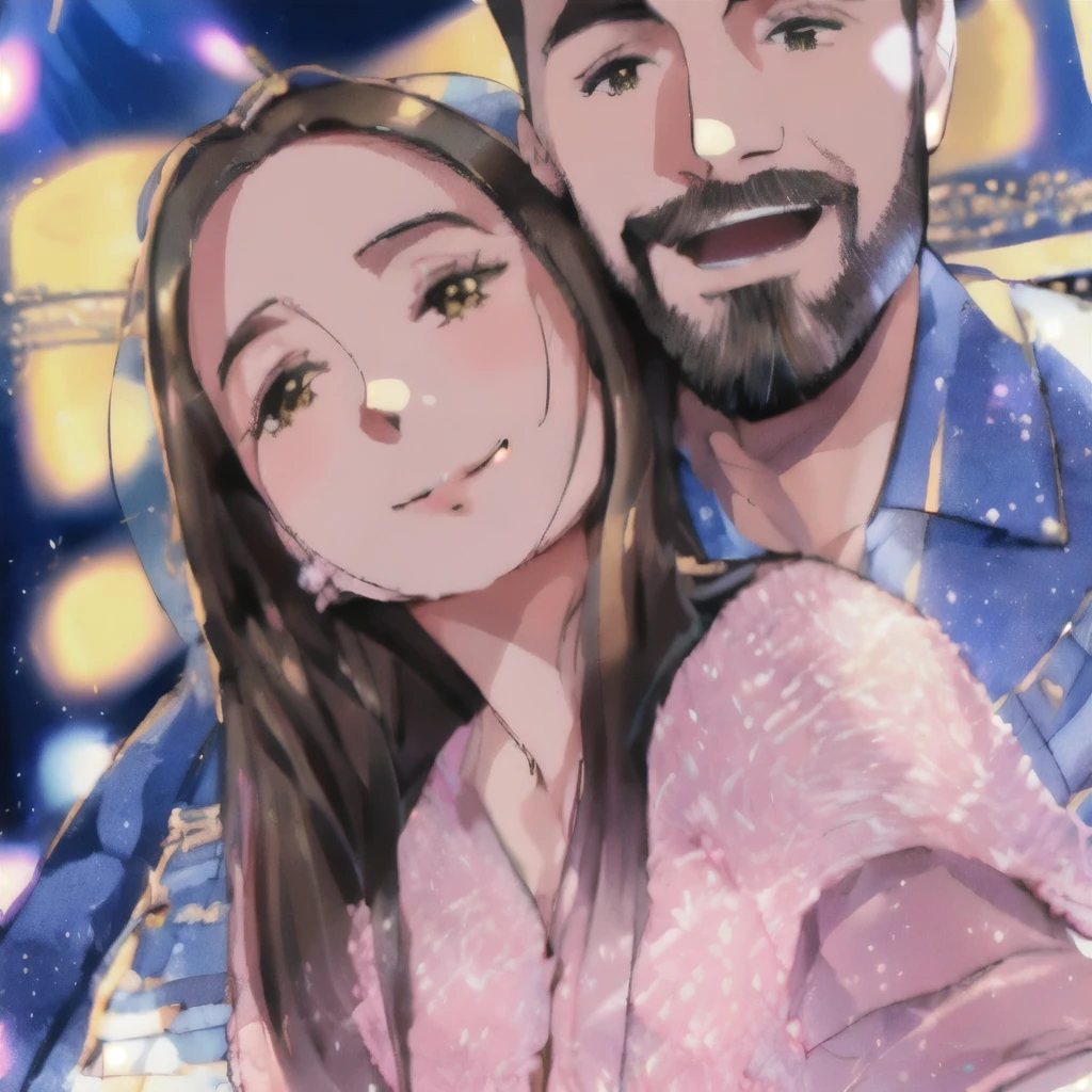 a close up of a man and a woman posing for a picture, enes dirig, lovely couple, in love selfie, aykut aydogdu, ayanamikodon and irakli nadar, very very low quality picture, profile pic, julia sarda, serena malyon, by irakli nadar, profile picture, portait photo profile picture