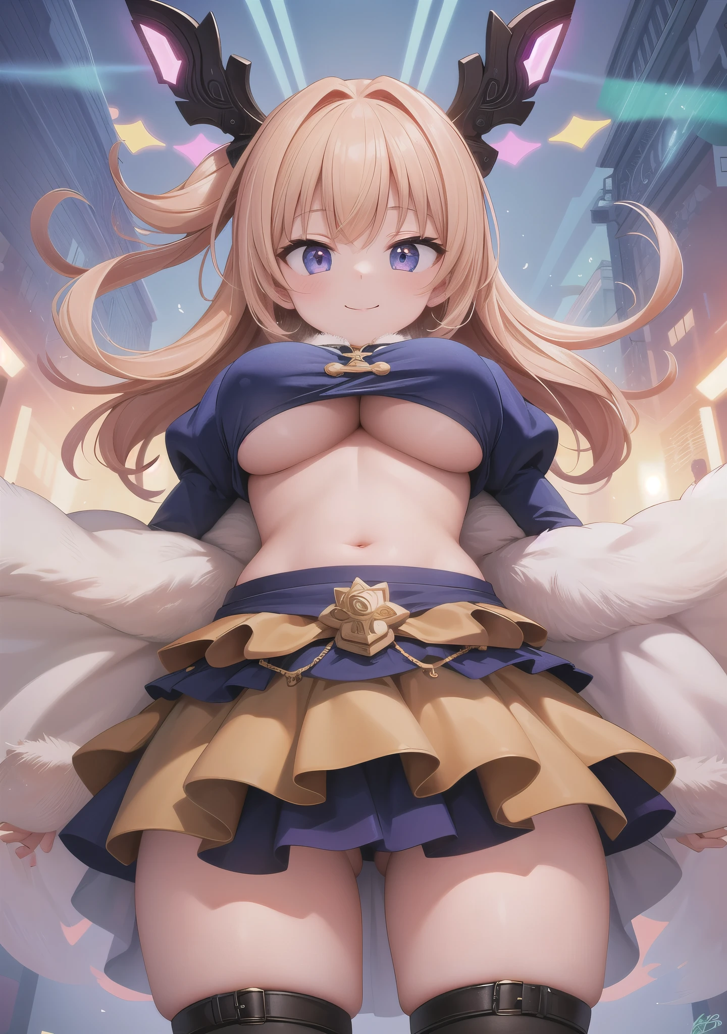 underboob, big breasts, 1 girl, cute, alone, smile, looking at the viewer, masterpiece, 最high quality:1.4,high quality, be familiar with,