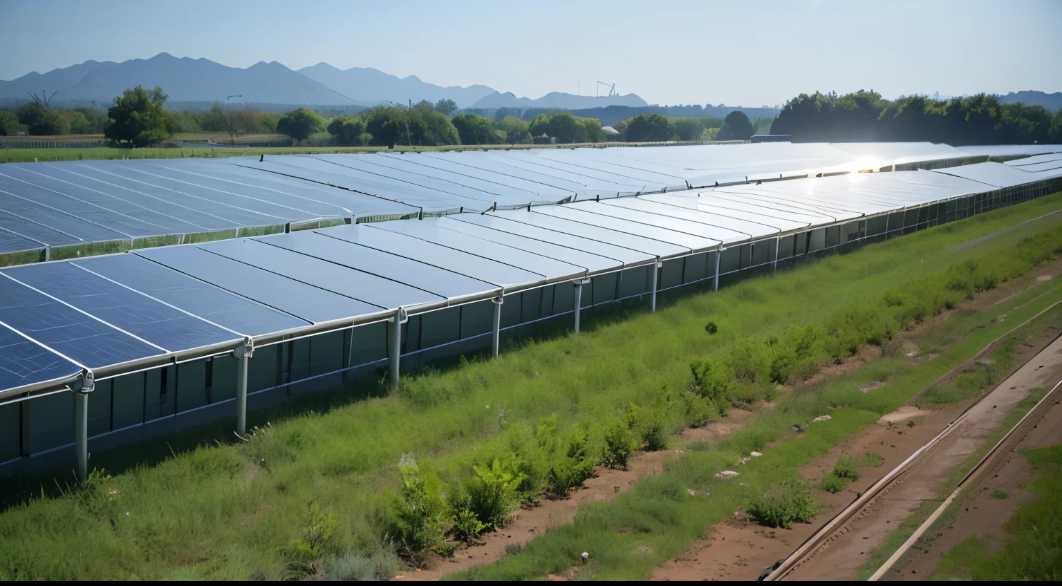 neimenggu landscape，photovoltaic farm，Photovoltaic greenhouses，Photovoltaic farming