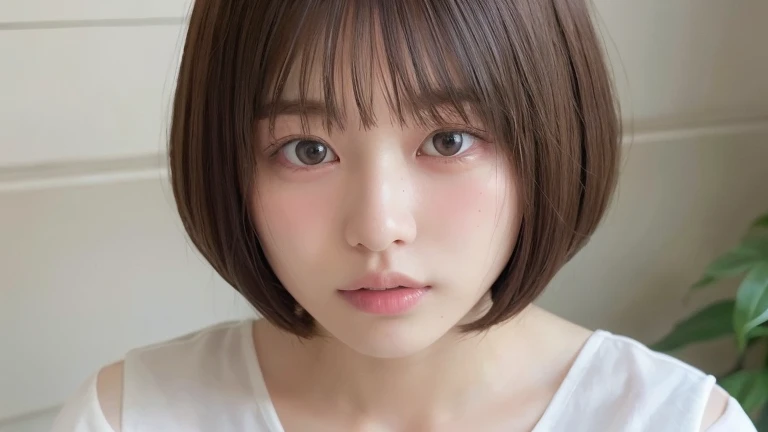 (bob cut hair:1.2),(wearing a blouse:1.2),1 girl,Japanese,21 years old,(small breasts:1.3),(highest quality,masterpiece:1.3,超A high resolution,),(Super detailed,caustics),(Photoreal:1.4,RAW shooting,)ultra-realistic capture,very detailed,High resolution 16K human skin close-up。 natural skin texture、,The pores are、、、、、Must be detailed enough to be easily identified。 Skin should look even-toned and healthy。 Use natural light and color, sad expression, look at the camera, perfect dynamic composition, outdoor