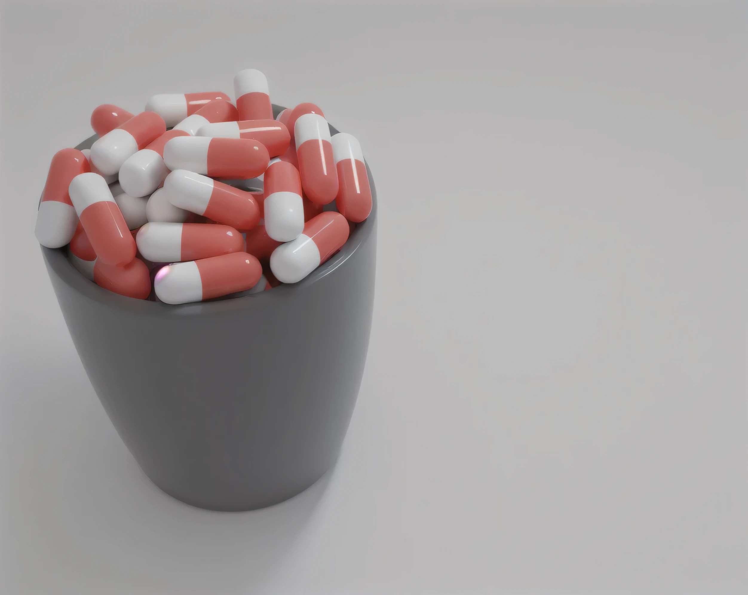 there are many pills in a cup on a table, high quality topical render, medicine, pills, pills and medicine, ctane 3 d rendered, rendered in cinema 4 d, rendered in cinema4d, depicted as a 3 d render, red realistic 3 d render, 3d minimalistic, offering the viewer a pill, taking mind altering drugs