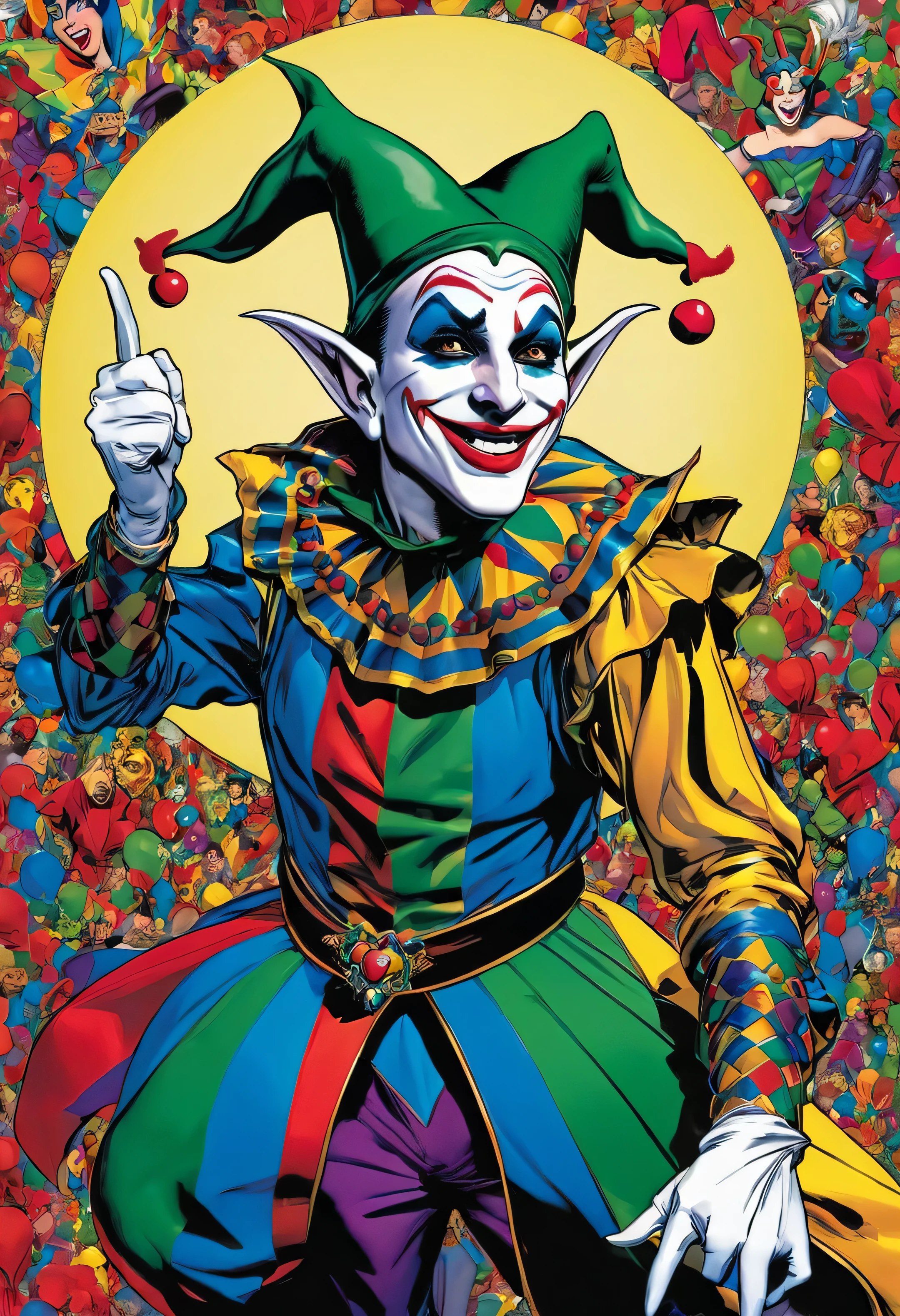 i want a jester in comic book format
