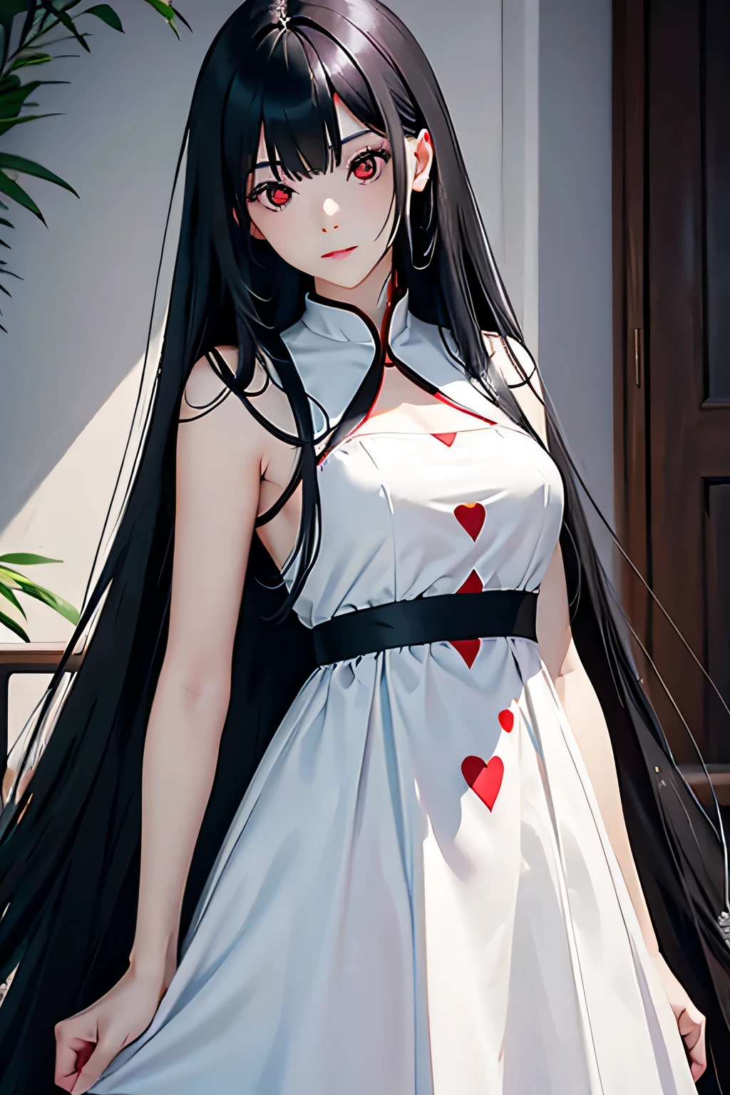 a drawing of a girl with black hair holding a red heart, gothic deer, cara emo fofo, emo, estilo emo, It's Junji's style, garota emo anime, heartbroken, Sebastian Michaelis, muito triste, deviant art, uma garota emo, Horror lovecratftian, arte negra, art It's Junji's style, desgosto