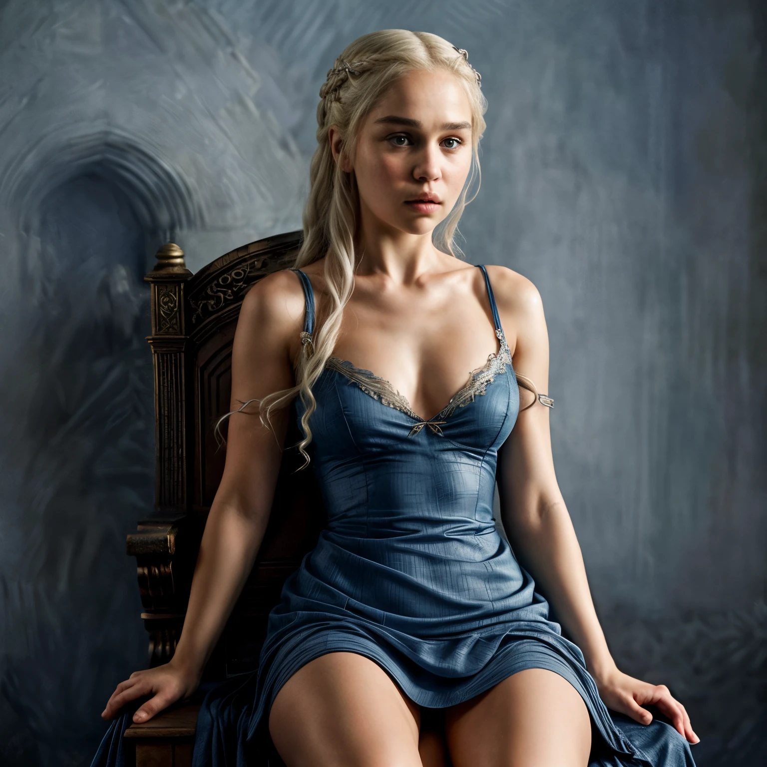 Daenerys targaryen naked while spreading her legs to show off her pussy