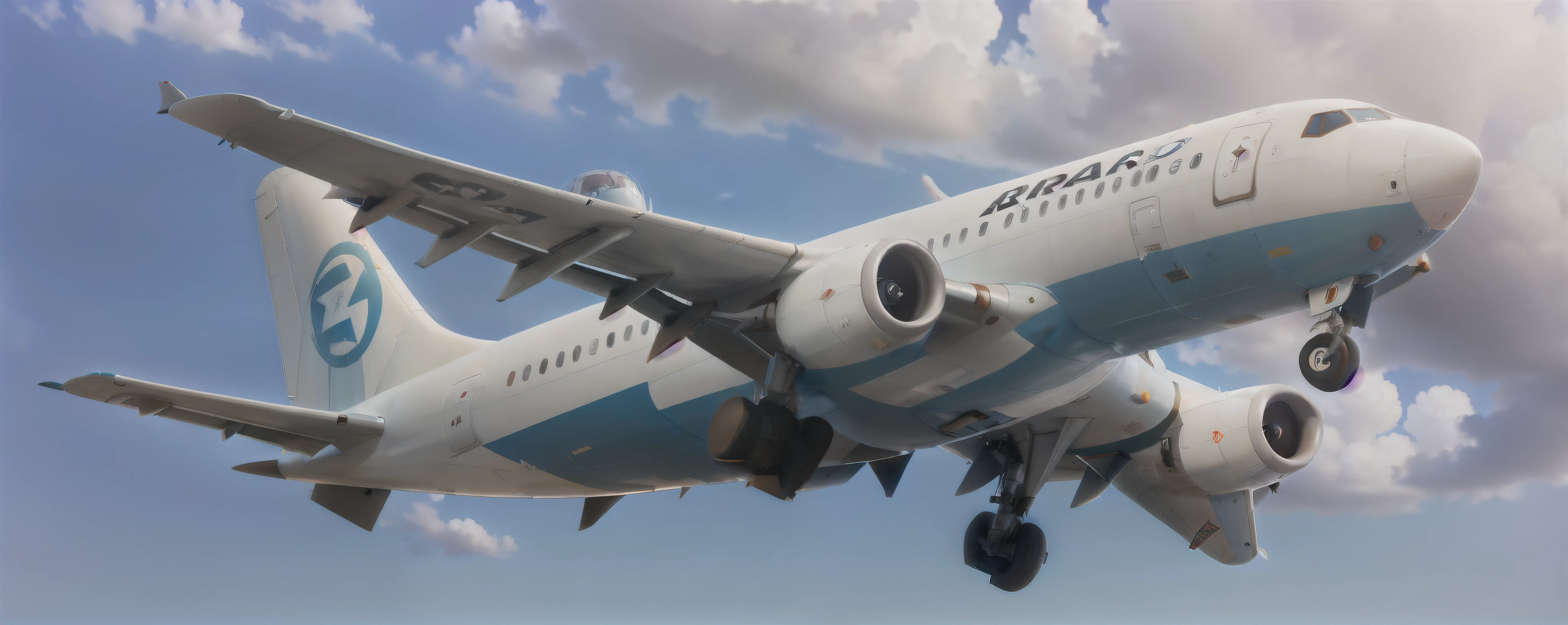 airplane, airliner, masturbate, Handsome and good-looking airplane, from below, from side, panorama, vignetting, ccurate, high quality, high details
