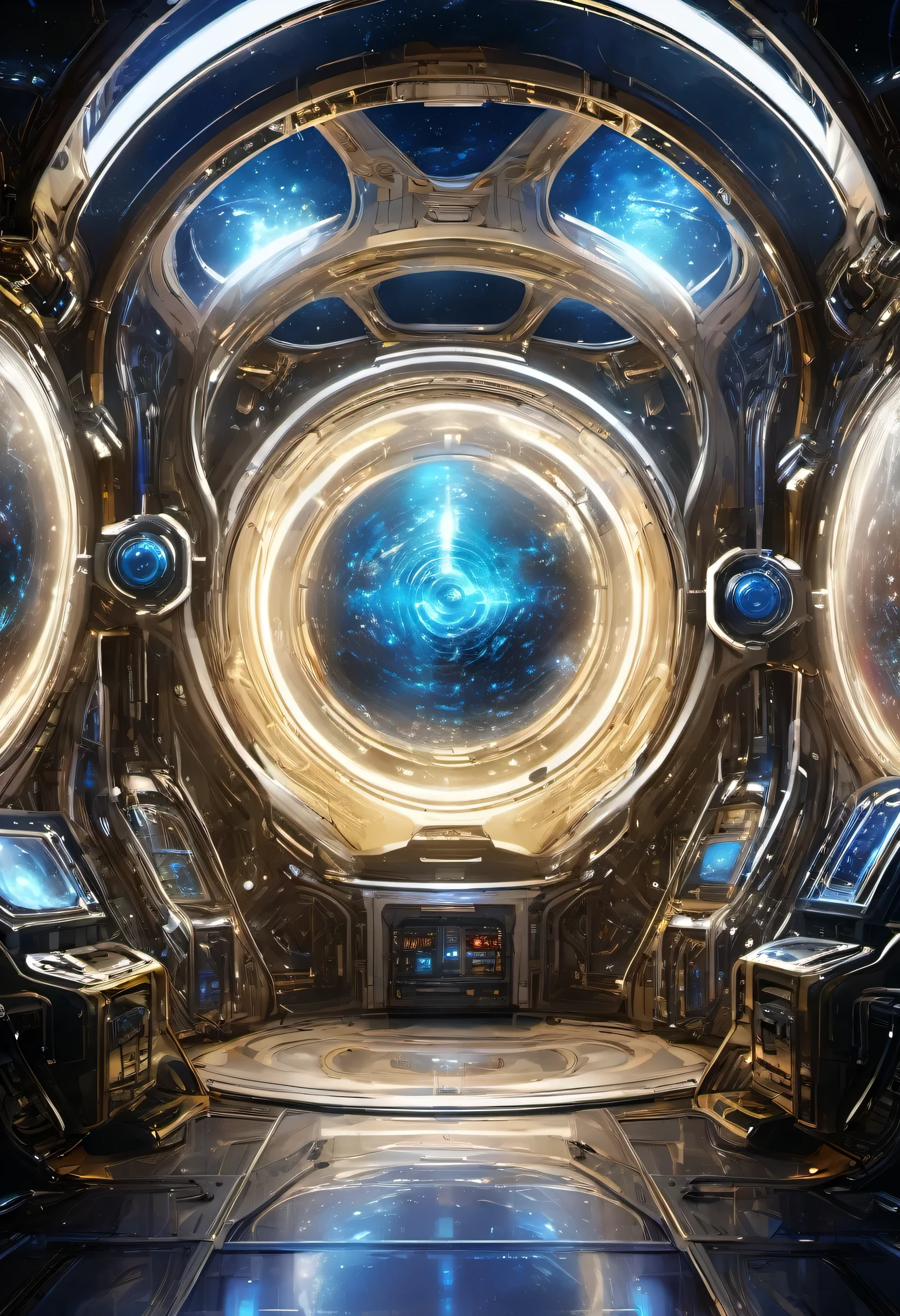 (masutepiece)(high-detail)An electronic world that feels like science fiction、Virtual space、near future, inside of spaceship
