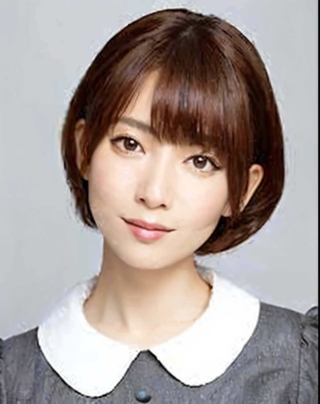 deep throat, masterpiece, 1 girl per photo, cowboy shot, Front view, Japanese young cute girl, 18-year-old, big smile, gorgeous appearance, super cute face, glossy lips, double eyelids of both eyes, natural makeup, long eyelashes, (very short hair:2.5), (shiny smooth pink hair:3.0), asymmetrical bangs, untanned skin, center image, 8K resolution, High resolution, detailed hairstyle, detailed face, great movie lighting, octane rendering, lively, surreal, perfect limbs, perfect anatomy,break, (black maid dress:2.0)
