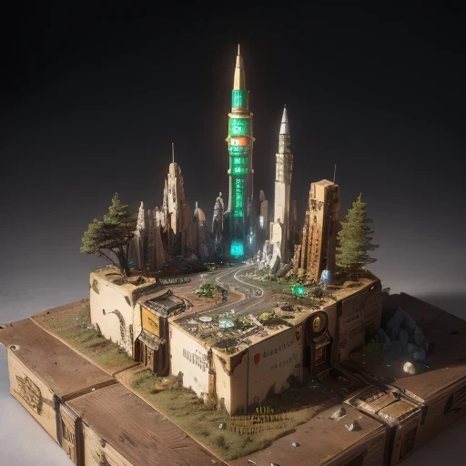 6598年Mars realistic model, (bifurcation, original photo, best quality, masterpiece:1.4),SteampunkCyberpunk6820 City,(CyberpunkMars light:1.3), Mars (related to land),(in a small nature box:1.3),Isometric, small nature, landscape on foundation,landscape,