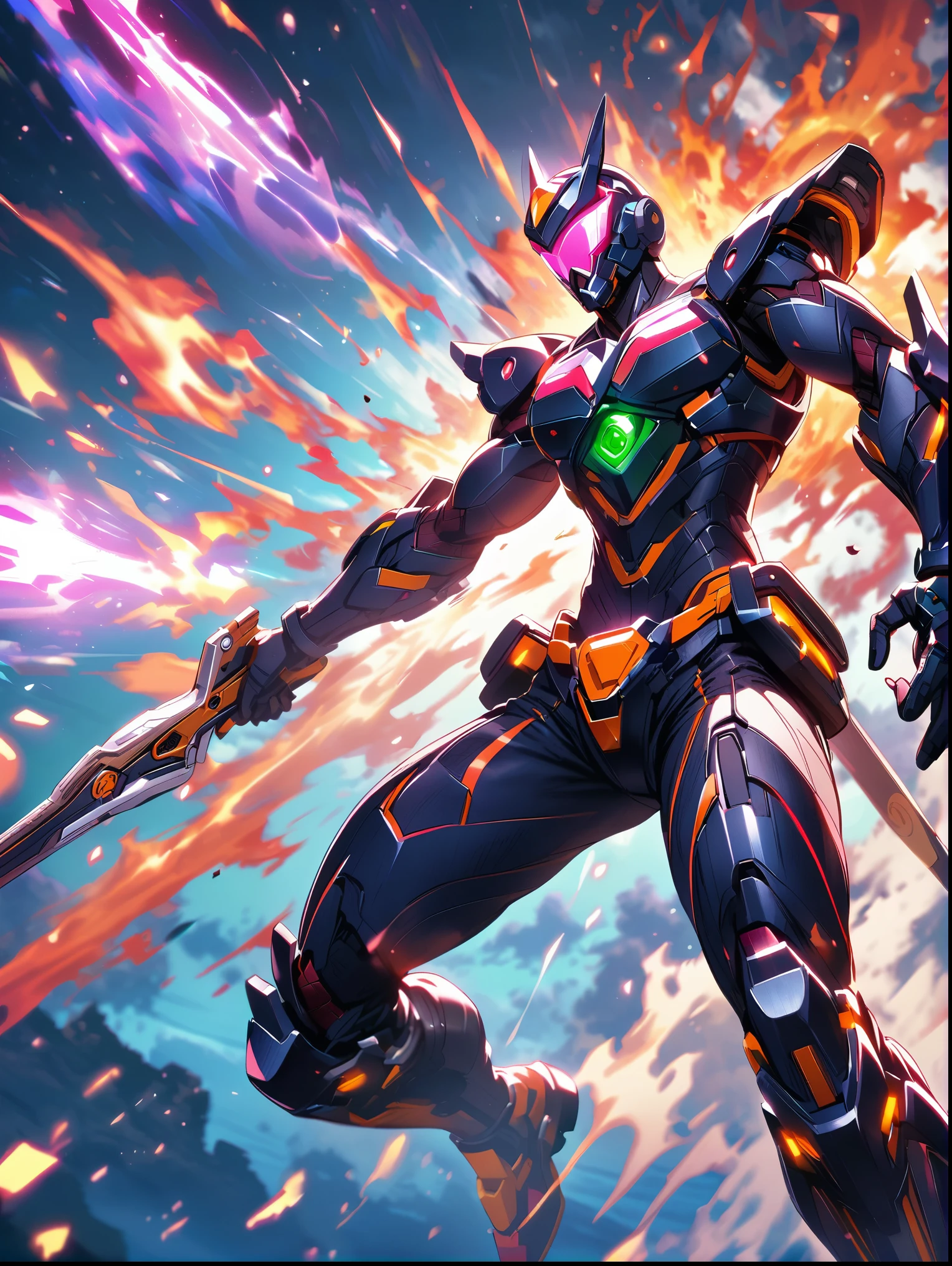 Kamen Rider、Hero, special effects、cool、whole body、highest quality