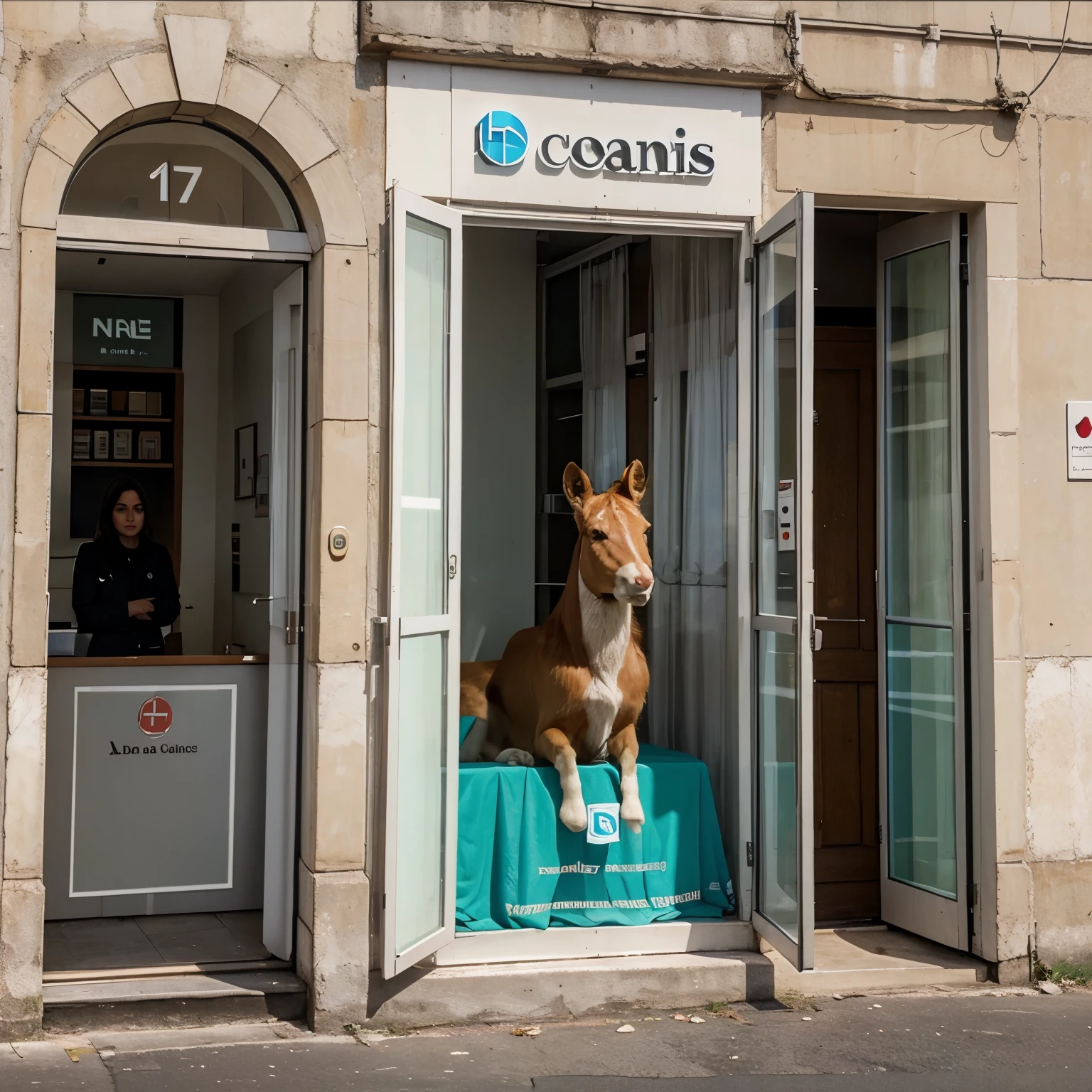 Un âne devant coris bank