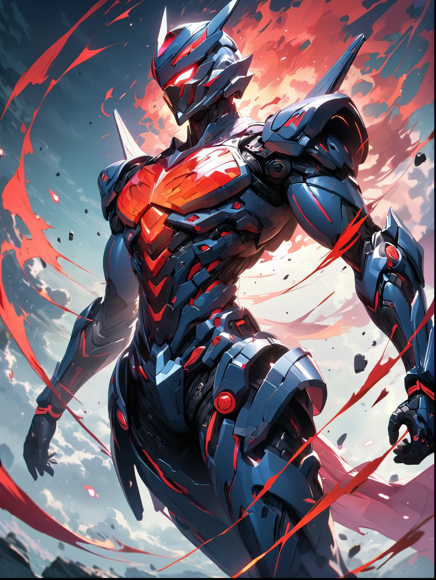 8K resolution, ((highest quality)), ((masterpiece)), ((super detailed)), (very delicate and beautiful), Kamen Rider、Hero, special effects、cool、whole body