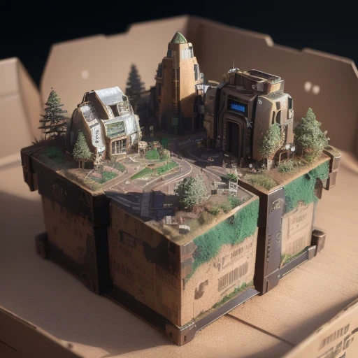 6598年Mars realistic model, (bifurcation, original photo, best quality, masterpiece:1.4),SteampunkCyberpunk6820 City,(CyberpunkMars light:1.3), Mars (related to land),(in a small nature box:1.3),Isometric, small nature, landscape on foundation,landscape,