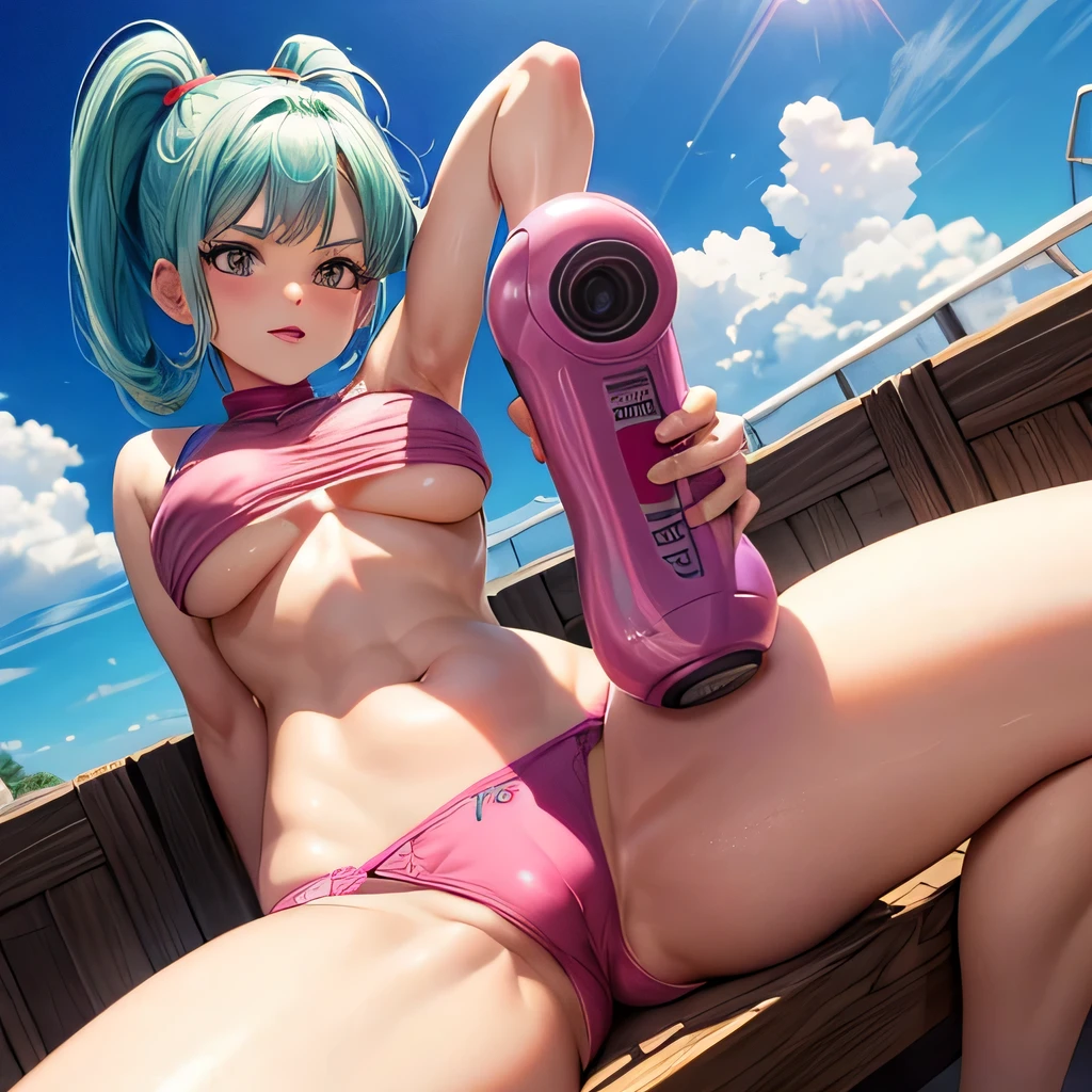 bulma toda pelada se masturbando com vibrador