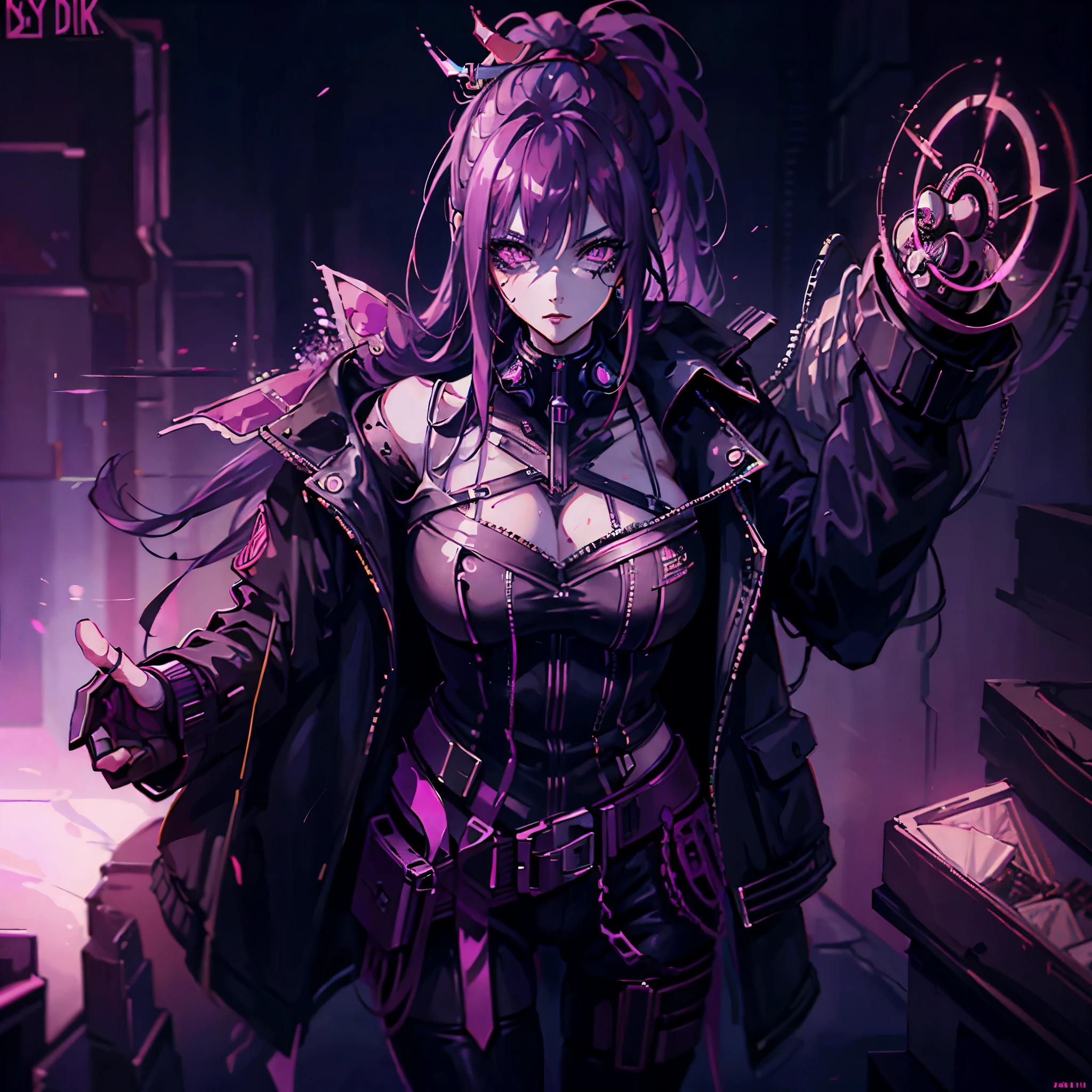 anime girl with purple hair smoking a cigarette in a dark room, cyberpunk art style, digital cyberpunk anime art, anime cyberpunk art, cyberpunk anime art, cyberpunk horror style, cyberpunk character art, dark cyberpunk illustration, female cyberpunk anime girl, cyberpunk artstyle, cyberpunk themed art, in cyberpunk style, cyberpunk character design, gothic - cyberpunk, has cyberpunk style