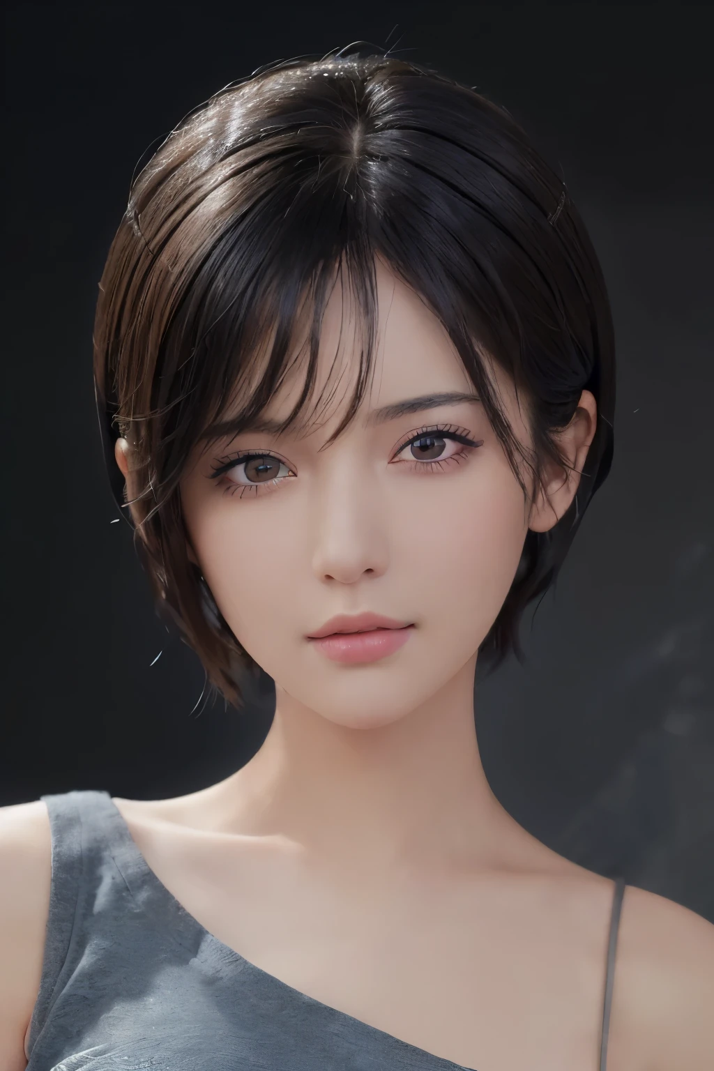 (masterpiece:1.3), (8K, realistic, Raw photo, highest quality: 1.4), (1 girl), beautiful face, (realistic face), (black hair, short hair:1.3), beautiful hairstyle, realistic eyes, detailed and beautiful eyes, (realistic skin), beautiful skin, disorganized, Charm, ultra high resolution, surreal, very detailed, Golden Ratio: Bukkake Sperm on Face Covered with Sperm