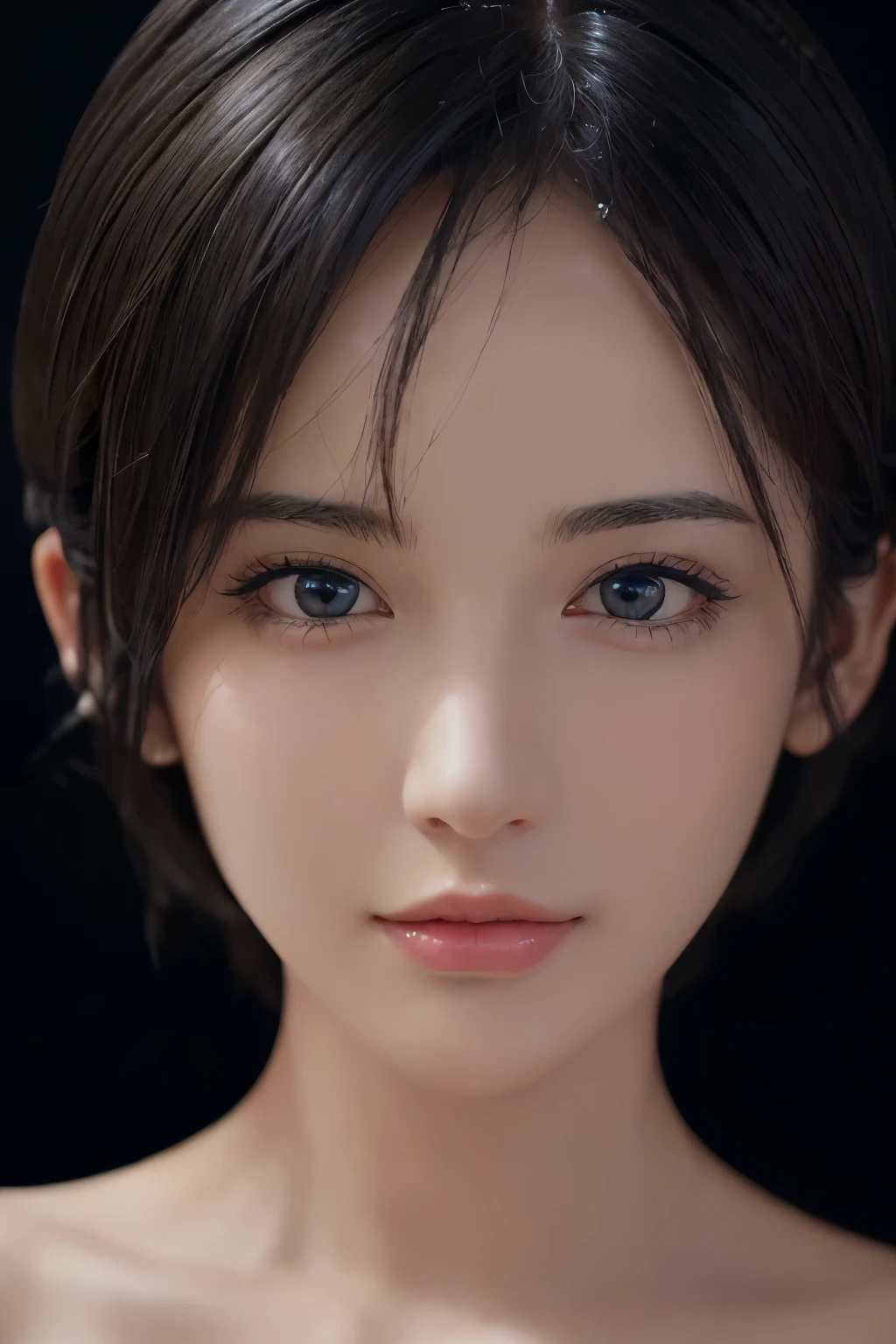 (masterpiece:1.3), (8K, realistic, Raw photo, highest quality: 1.4), (1 girl), beautiful face, (realistic face), (black hair, short hair:1.3), beautiful hairstyle, realistic eyes, detailed and beautiful eyes, (realistic skin), beautiful skin, disorganized, Charm, ultra high resolution, surreal, very detailed, Golden Ratio - Face covered in semen