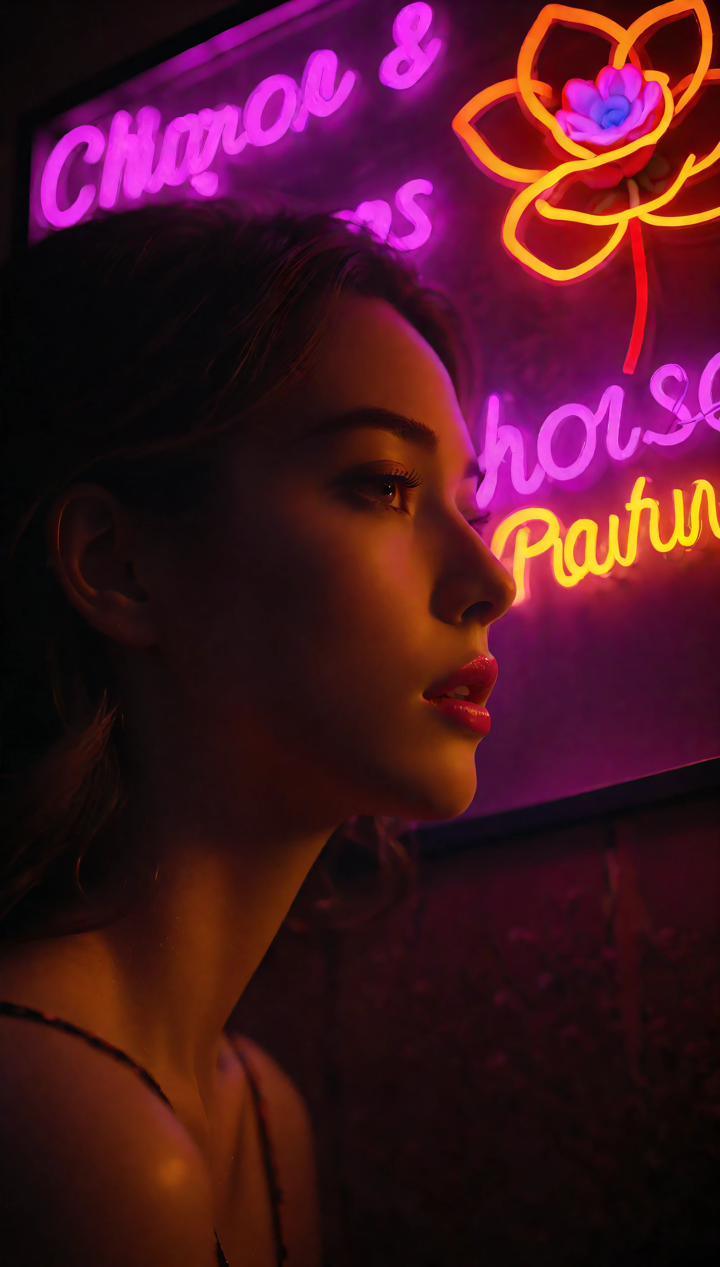 ((Masterpiece in maximum 16K resolution):1.6),((soft_color_photograpy:)1.5), ((Ultra-Detailed):1.4),((Movie-like still images and dynamic angles):1.3). | (Macro shot cinematic photo of a neon sign lamp in a fancy bathroom mirror), ((flower neon sign):1.5), (dim background), (macro lens), (illuminate), (luminous object), (fancy bathroom), (shimmer), (aromatic flowers), (visual experience),(Realism), (Realistic),award-winning graphics, dark shot, film grain, extremely detailed, Digital Art, rtx, Unreal Engine, scene concept anti glare effect, All captured with sharp focus. | Rendered in ultra-high definition with UHD and retina quality, this masterpiece ensures anatomical correctness and textured skin with super detail. With a focus on high quality and accuracy, this award-winning portrayal captures every nuance in stunning 16k resolution, immersing viewers in its lifelike depiction. | ((perfect_composition, perfect_design, perfect_layout, perfect_detail, ultra_detailed)), ((enhance_all, fix_everything)), More Detail, Enhance.
