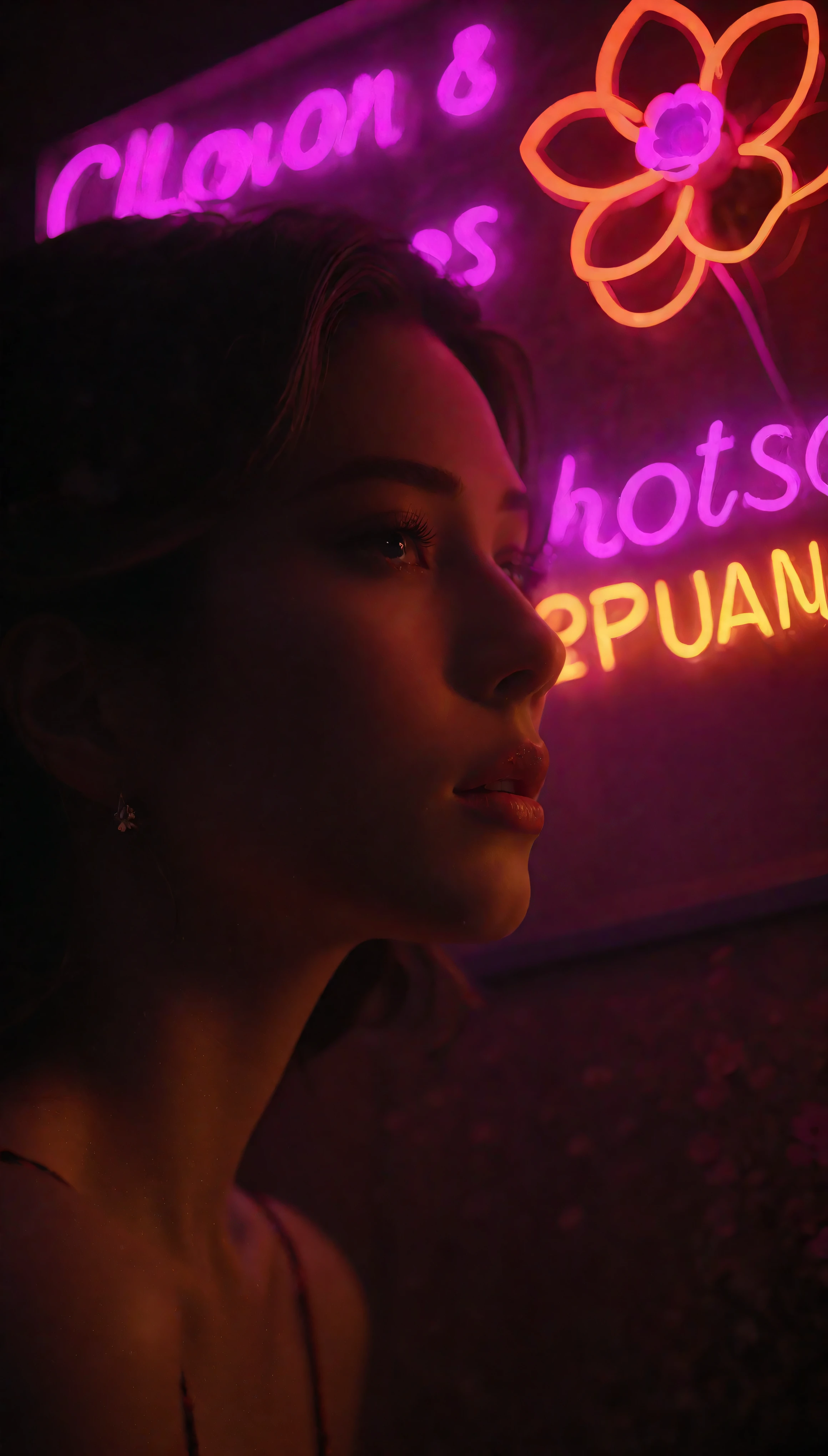 ((Masterpiece in maximum 16K resolution):1.6),((soft_color_photograpy:)1.5), ((Ultra-Detailed):1.4),((Movie-like still images and dynamic angles):1.3). | (Macro shot cinematic photo of a neon sign lamp in a fancy bathroom mirror), ((flower neon sign):1.5), (dim background), (macro lens), (illuminate), (luminous object), (fancy bathroom), (shimmer), (aromatic flowers), (visual experience),(Realism), (Realistic),award-winning graphics, dark shot, film grain, extremely detailed, Digital Art, rtx, Unreal Engine, scene concept anti glare effect, All captured with sharp focus. | Rendered in ultra-high definition with UHD and retina quality, this masterpiece ensures anatomical correctness and textured skin with super detail. With a focus on high quality and accuracy, this award-winning portrayal captures every nuance in stunning 16k resolution, immersing viewers in its lifelike depiction. | ((perfect_composition, perfect_design, perfect_layout, perfect_detail, ultra_detailed)), ((enhance_all, fix_everything)), More Detail, Enhance.