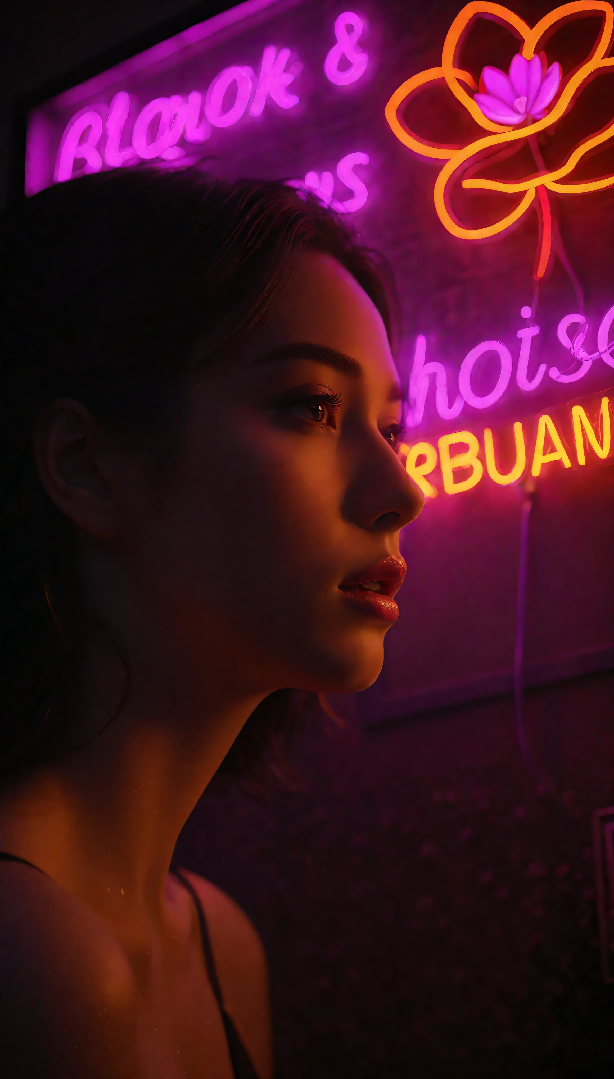 ((Masterpiece in maximum 16K resolution):1.6),((soft_color_photograpy:)1.5), ((Ultra-Detailed):1.4),((Movie-like still images and dynamic angles):1.3). | (Macro shot cinematic photo of a neon sign lamp in a fancy bathroom mirror), ((flower neon sign):1.5), (dim background), (macro lens), (illuminate), (luminous object), (fancy bathroom), (shimmer), (aromatic flowers), (visual experience),(Realism), (Realistic),award-winning graphics, dark shot, film grain, extremely detailed, Digital Art, rtx, Unreal Engine, scene concept anti glare effect, All captured with sharp focus. | Rendered in ultra-high definition with UHD and retina quality, this masterpiece ensures anatomical correctness and textured skin with super detail. With a focus on high quality and accuracy, this award-winning portrayal captures every nuance in stunning 16k resolution, immersing viewers in its lifelike depiction. | ((perfect_composition, perfect_design, perfect_layout, perfect_detail, ultra_detailed)), ((enhance_all, fix_everything)), More Detail, Enhance.