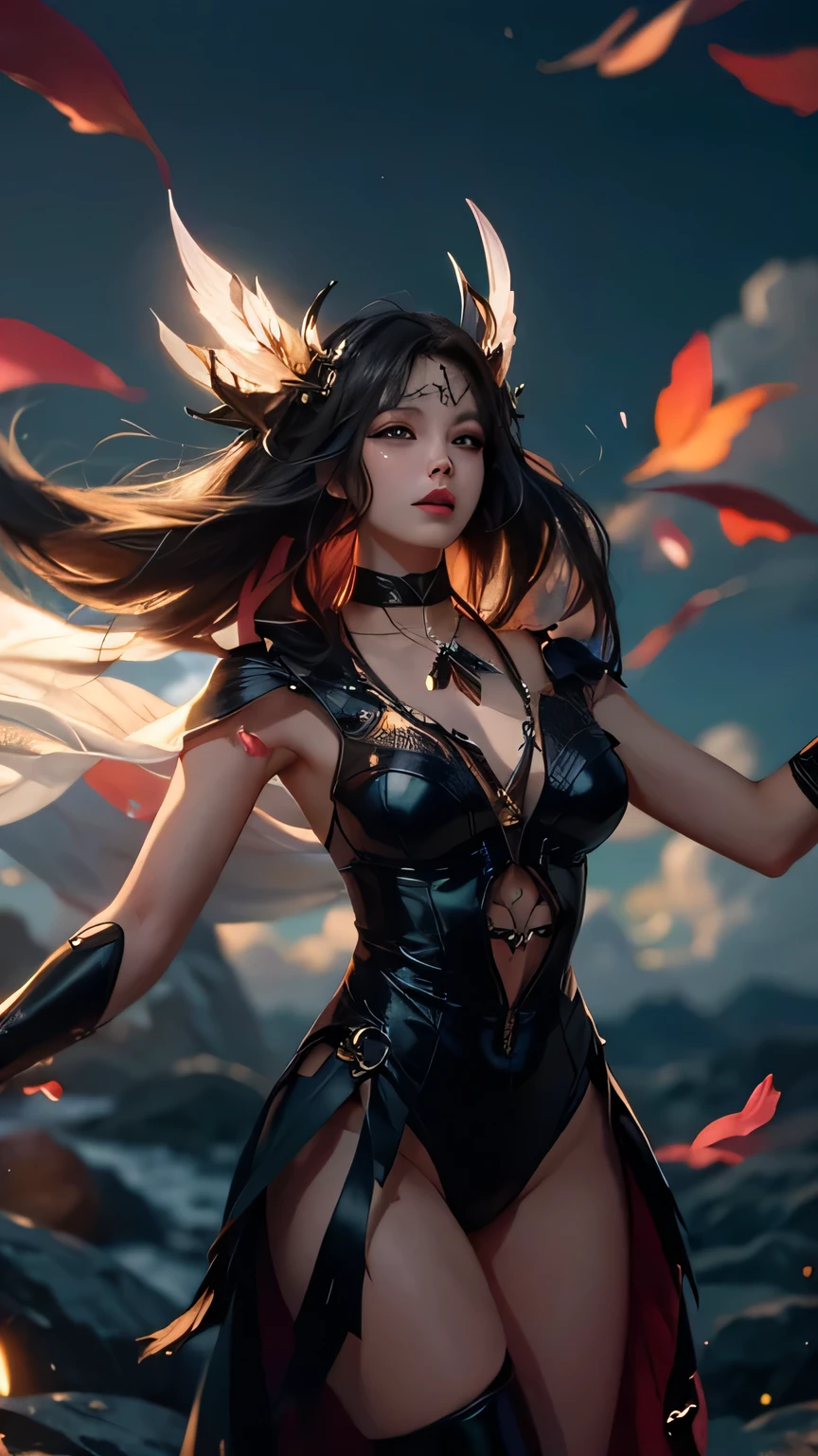 (8k, RAW photo, photorealistic:1.25) ,( lipgloss, eyelashes, gloss-face, glossy skin, best quality, ultra highres, depth of field, chromatic aberration, caustics, Broad lighting, natural shading,Kpop idol) looking at viewer with a serene and goddess-like happiness,