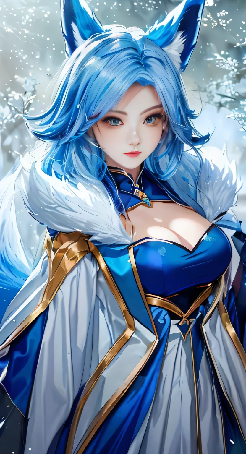 (Fox ears white hair girl,full bodyesbian,dynamicposes),tmasterpiece,beautifuldetails,Extremely colorful,Exquisite details,Delicate lips,The details are complex,Realiy,Ultra photo realsisim,A girl and a white-haired fox sit on a branch:1.1,Fox ears white hair girl,(Large breasts,cleavage,Raised sexy,seductiv,Enchanted,),ethereal fox,nine tail fox,Foxes have nine-tailed foxes,(Combat posture,combat scene,afloat,Red heart-shaped magic ball:1.3),Onmyoji detailed art,Nine tails,A beautiful artwork illustration,mythological creatures,red fox,Beautiful digital artwork,Exquisite digital illustration,mizutsune , Inspired by the mythical creature wildnet,Digital art on Pixiv,strong lights,hight contrast,Horror movie theme,Dark atmosphere,Fighting posture
