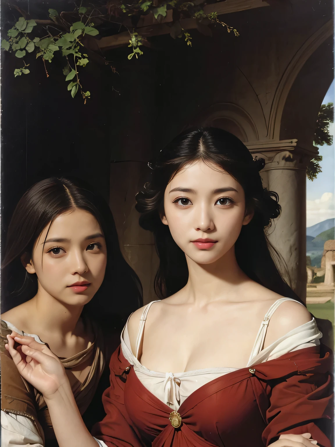 (best quality, masterpiece, highres, soloby Kenket, by totesfleisch8, (by thebigslick, author:Silver Fox 5213:0.5), (By Syuro:0.2), (Masterpiece, 8K, Perfect ligthing, , Adult, Female, view the viewer, Cinematic lighting(masterpiece, high-quality), hyper-realism, Caravaggio-style, 8k Renaissance oil painting masterpiece, La Naissance Vénus (1879) by William-Adolphe Bouguereau style, Baroque aesthetics, Venus de Botticelli, demons and angels, renaissance art style. (style: The_Rap_of_the_Daughters_of_Leucippus_de_Peter_Paul_Rubens.),(style: Godfrey_Kneller_em_1689.),high resolution,painterly, Baroque style, chiaroscuro, dynamic composition, dramatic lighting, rich colors, detailed texture, divine expression, religious scene, floating scene --s3, ,)(RossDraw 2.5:0.4),(KDA:0.4),(WLOP:0.4),(Sakimichan:0.4),(watercolor:0.6), Nude,(( solo)), lying on back, legs spread, pussy, anus, nipples, navel, looking at viewer, score_9, score_8_up, score_7_up, score_6_up, score_5_up, score_4_up, (mother1.5) ((both having sex)) ((standing and carrying sex position))