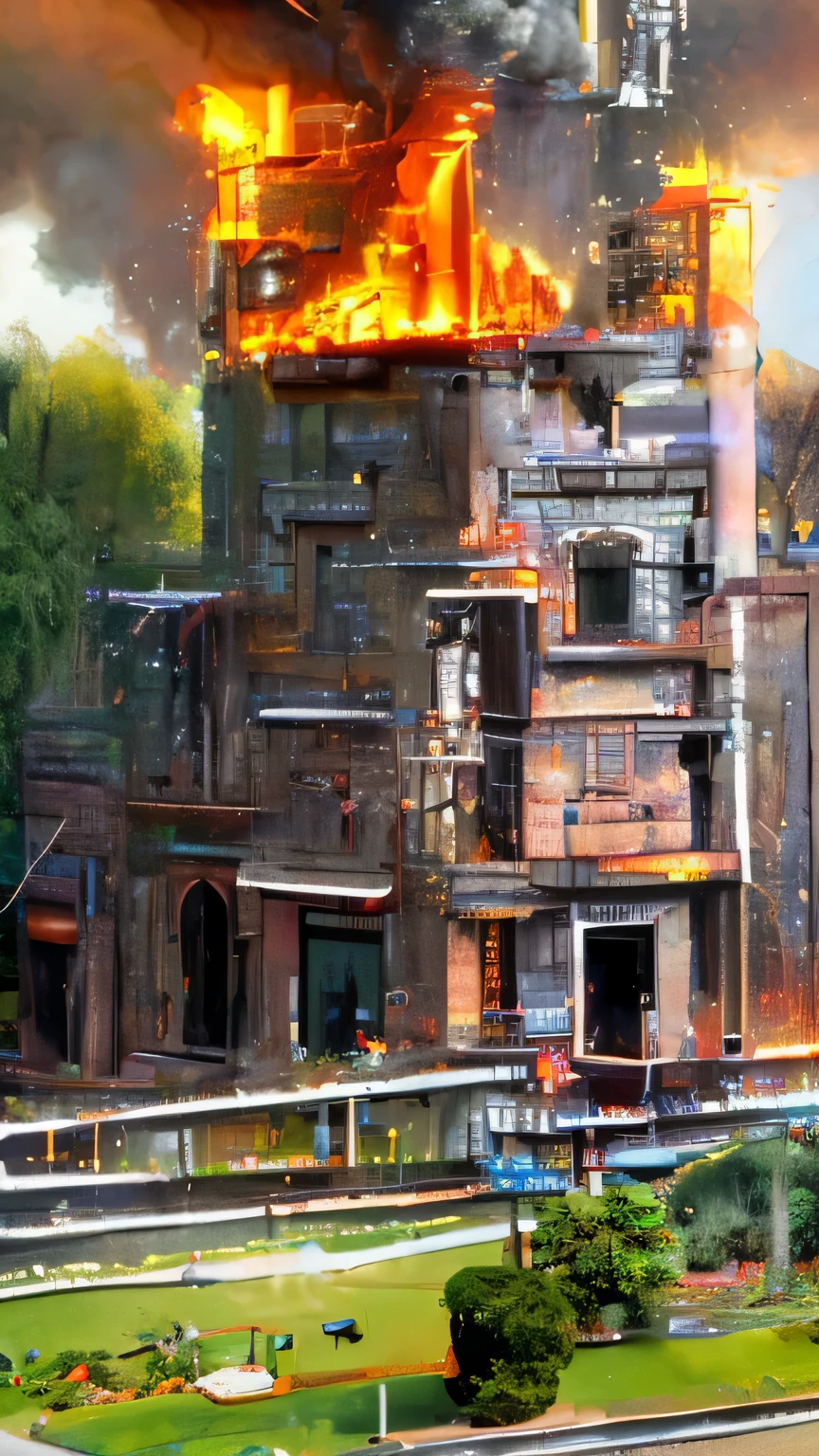 (bright orange flames, thick black smoke, intense heat), [dark silhouette:0.9], [surreal:0.9], [abstract:0.9], [chaos:0.9], [destructive:0.9], [sinister:0.9], [dramatic:0.9], [emotional:0.9], [ominous:0.9], [haunting:0.9], [captivating:0.9], [dynamic:0.9], [frenzied:0.9], [cinematic:0.9], [powerful:0.9], [devastating:0.9], [tragic:0.9], [melancholic:0.9], [fiery:0.9], [apocalyptic:0.9], [suspenseful:0.9], [bold:0.9], [vivid colors:0.9], [dramatic lighting:0.9], (best quality,4k,8k,highres,masterpiece:1.2), ultra-detailed, (realistic,photorealistic,photo-realistic:1.37), (burning house:1.1), [ominous atmosphere:0.9], [destroyed surroundings:0.9], [flickering flames:0.9], [roaring fire:0.9], [dangerous situation:0.9], [desperate escape:0.9], [captivating scene:0.9], [intense energy:0.9], [traumatic event:0.9], [overwhelming heat:0.9], [uncontrollable blaze:0.9]