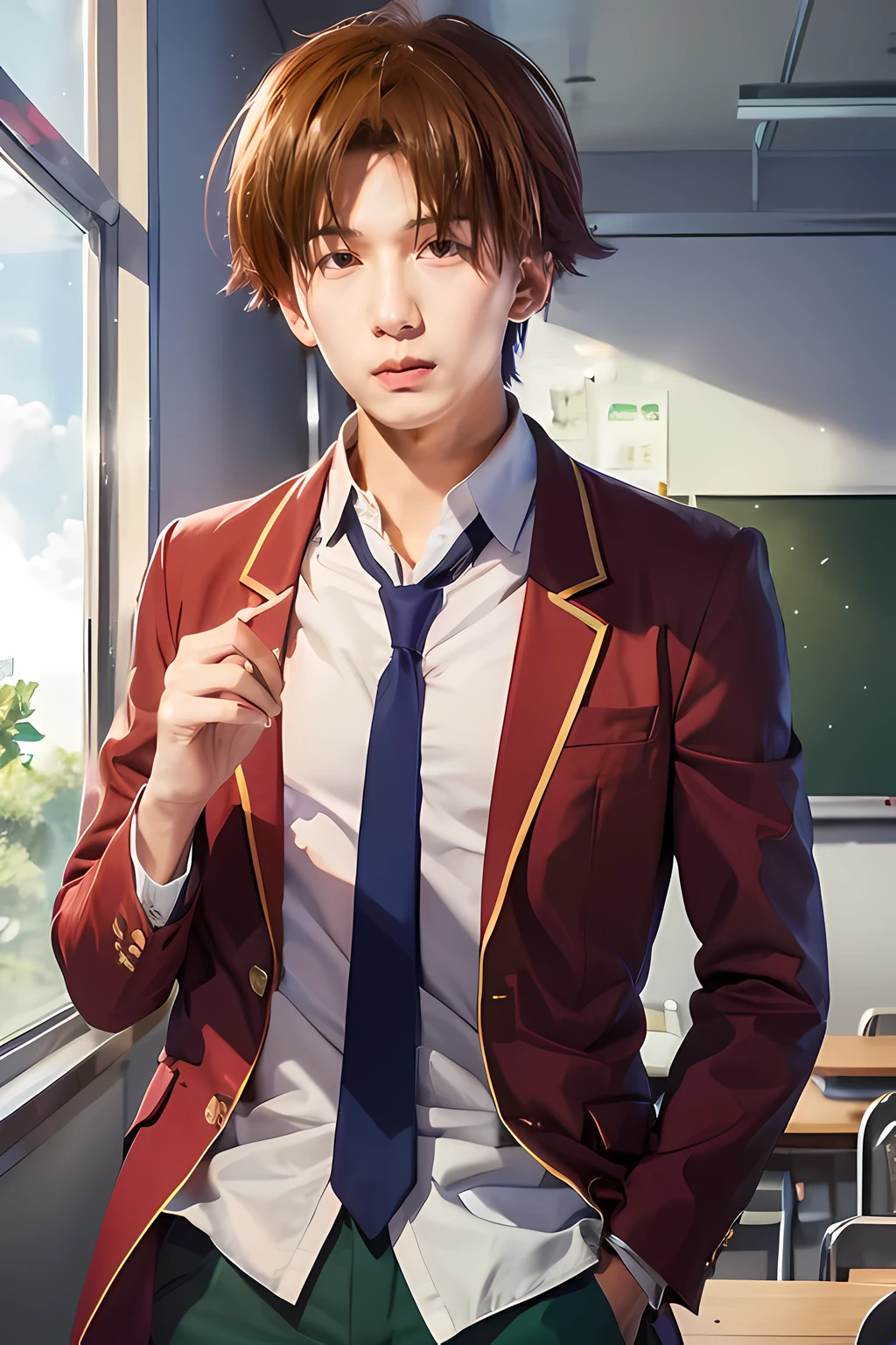 Realistic, real life, 1boy, Ayanokouji kiyotaka, 