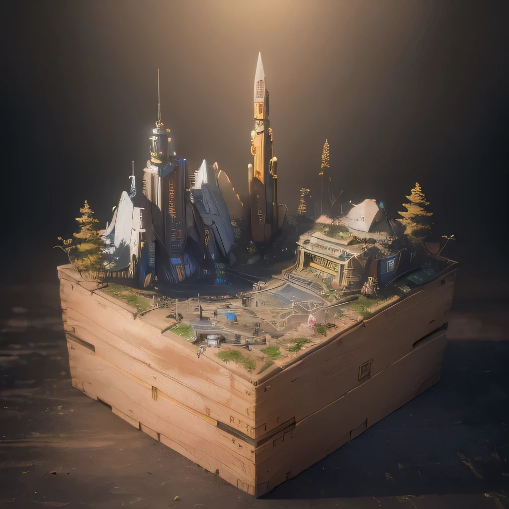 6598年Mars realistic model, (bifurcation, original photo, best quality, masterpiece:1.4),SteampunkCyberpunk6820 City,(CyberpunkMars light:1.3), Mars (related to land),(in a small nature box:1.3),Isometric, small nature, landscape on foundation,landscape,