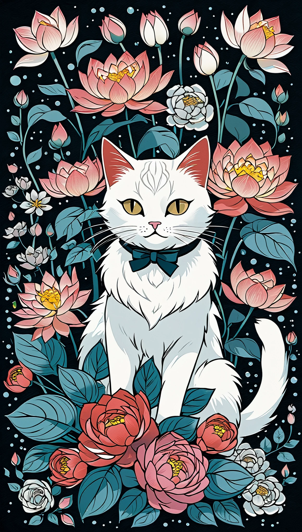 Cats, Aleksi Briclolotus 花, aaron hokey style, detailed