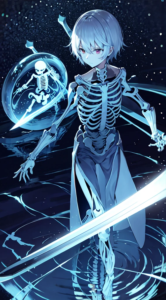 projection、reflection、mob、clear color skeleton swordsman