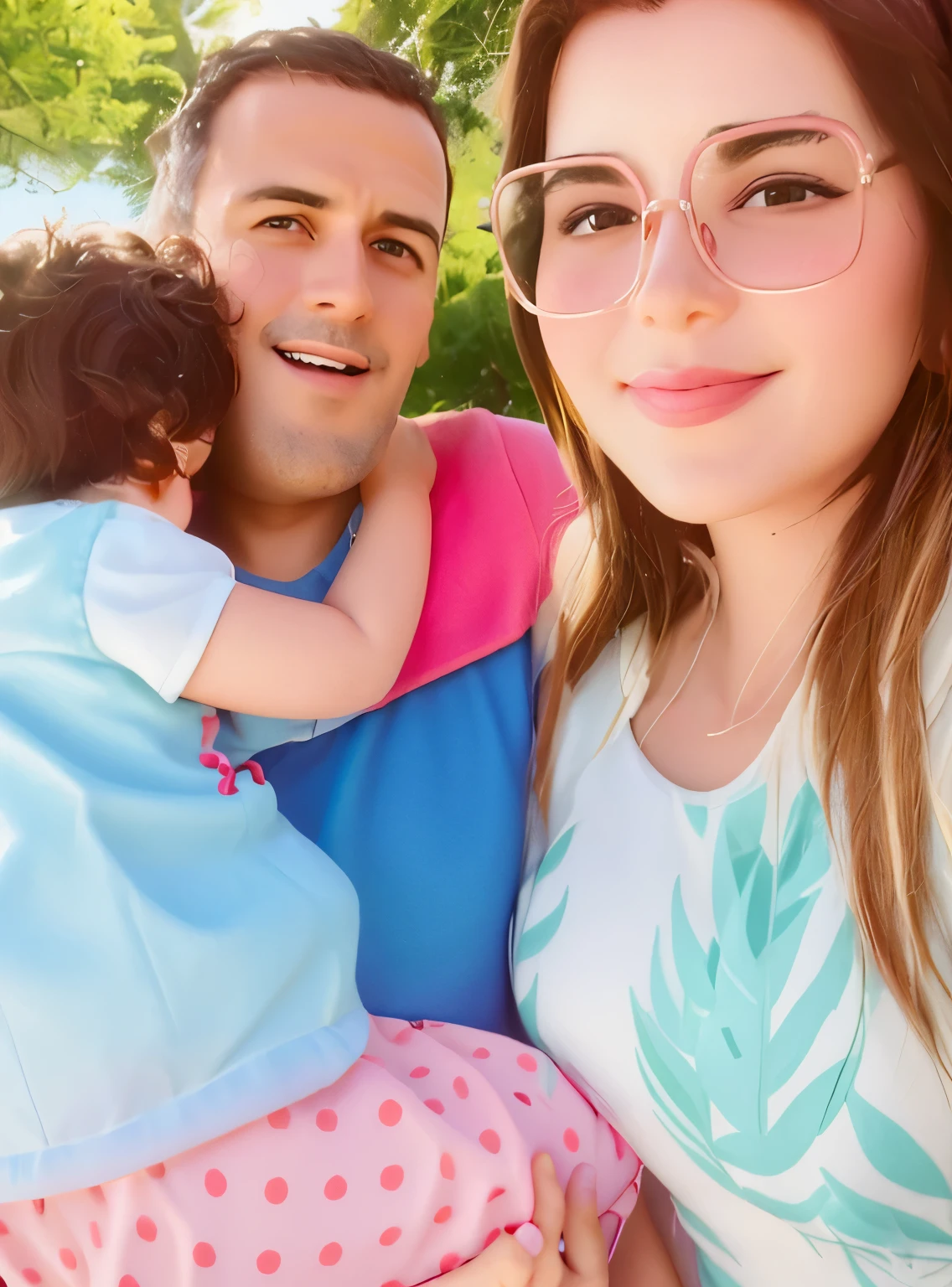 There's a man and a woman holding a baby in a park, 3 Brazilian mother of 5 years, Mulher de 30 anos de Cuba, imagem de perfil, marido esposa e filho,  post, Andreia Rocha, imagem de qualidade muito baixa, Mom and Dad, mulher de 30 anos, Mulher de 3 0 anos, happy family, malika favre