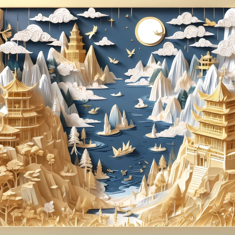 PaperCarving,golden