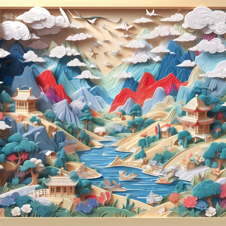 PaperCarving,colorful