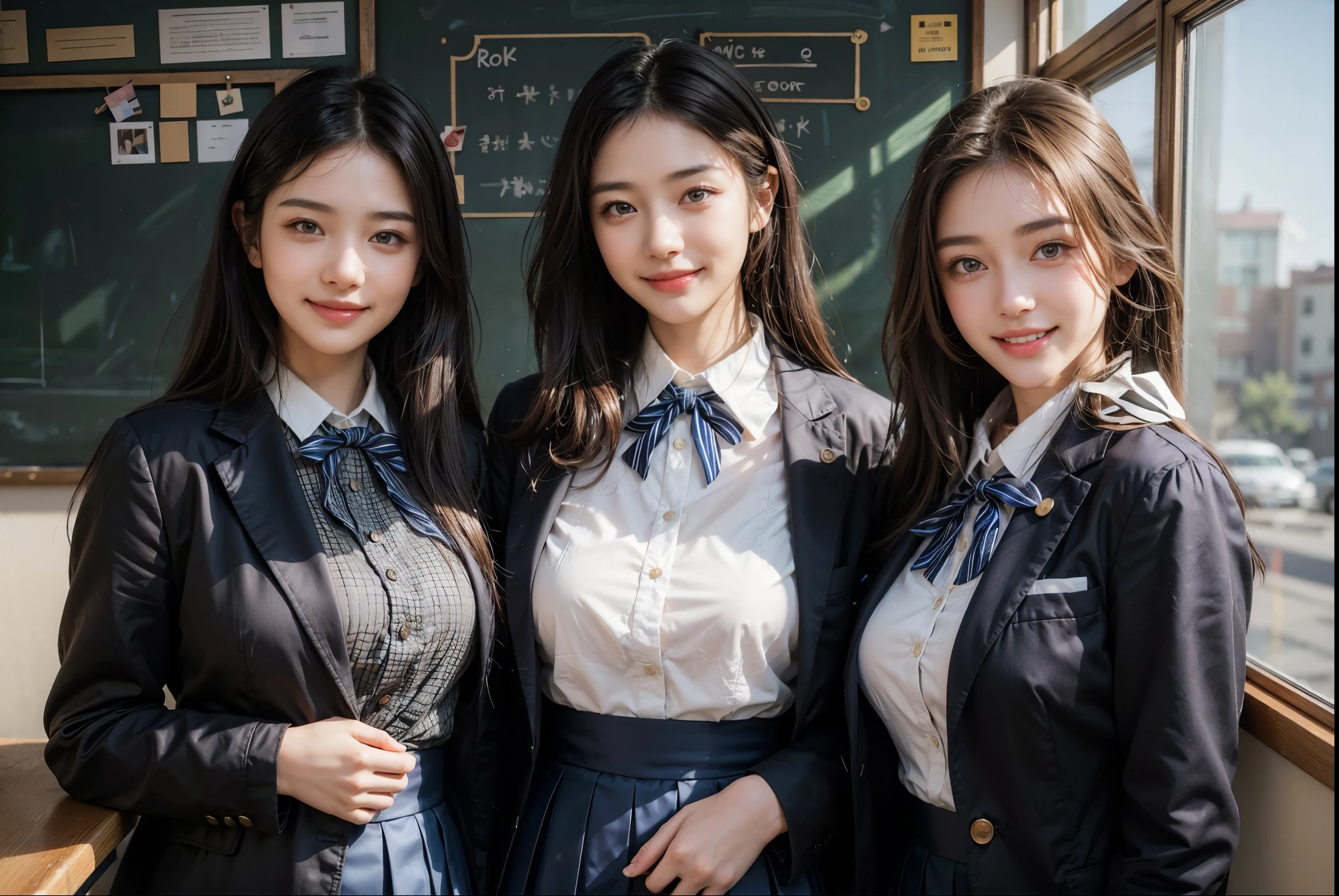 highest quality, table top,((smile showing teeth)),ultra high resolution, (realistic:1.4), Raw photo, 1 girl,sparkling eyes,long pony hair, fine eyes,(realistic eyes),delicate face,real skin,thin hair,fine skin,beautiful face,smile、