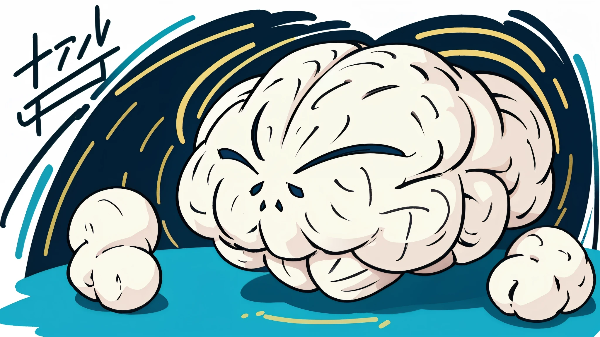 draw a Banner of a brain, no text