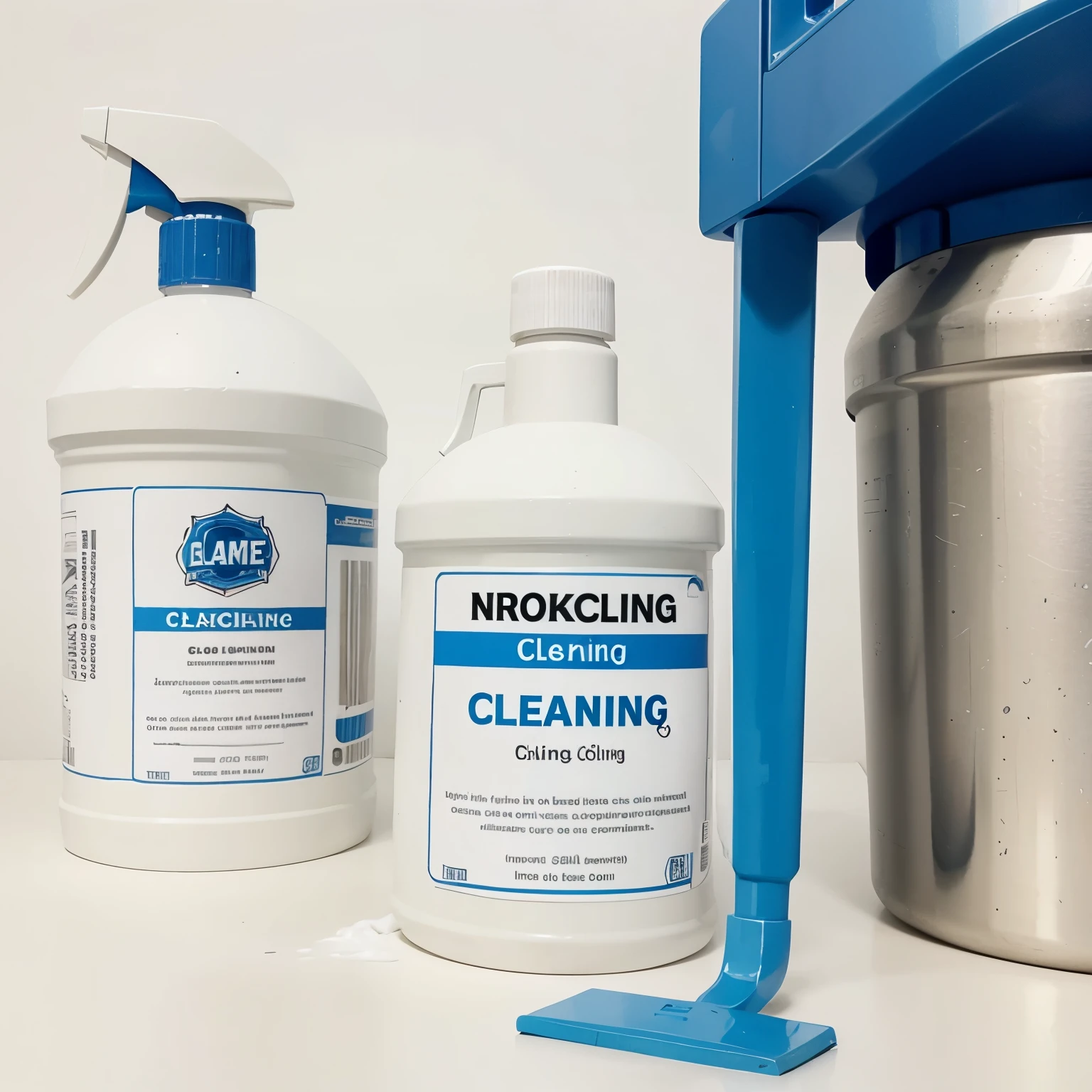 Make a drawing of cleaning agent simple and it product name