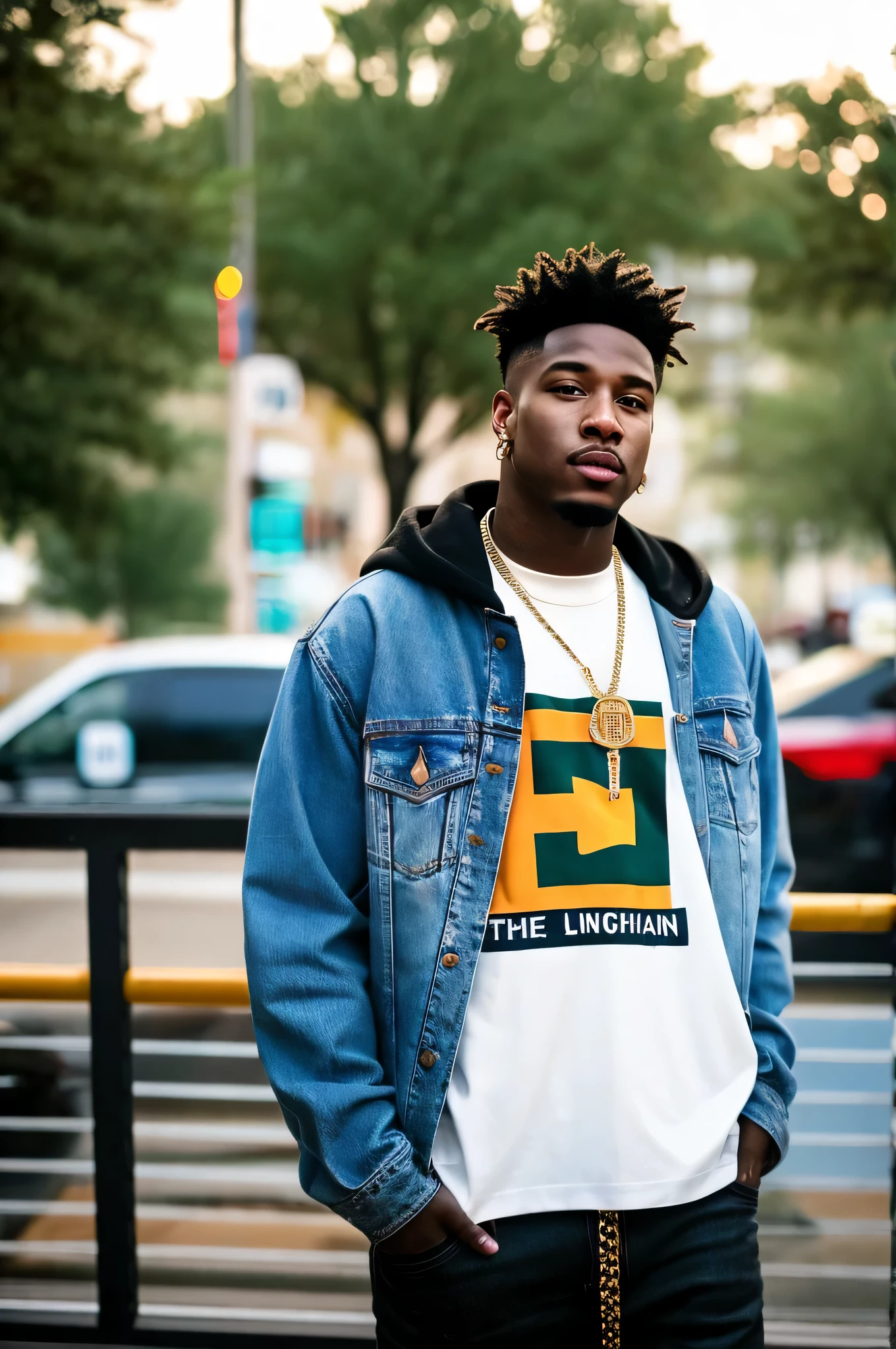 Name: Marcus Johnson
Age:
Origin: Atlanta, Georgia, USA
Ethnicity: African-American
Personality Overview:
Marcus Johnson's enthusiasm for Hip Hop is both genuine and contagious. His daily soundtrack consists of a mix of classic tracks and the latest hits, reflecting the rich Hip Hop culture of Atlanta. Marcus is known for his outgoing and engaging personality, making him a well-liked figure in his community. His genuine interest in others, coupled with his knack for storytelling through music, makes him a magnetic presence.
Style & Appearance:
Echoing the urban vibe of Atlanta, Marcus dresses in a way that balances comfort with style. His attire usually includes oversized black hoodies, a nod to the city's music scene, layered over white T-shirts, durable jeans, and Air Jordan sneakers—a staple in Hip Hop fashion. The chains around his neck and the ever-present headphones suggest his deep connection to music, a constant in his daily life.
Background:
Marcus's story begins in the heart of Atlanta, a city known for its pivotal role in the evolution of Hip Hop. Exposed to the genre at a yoMarcus found in Hip Hop a powerful form of self-expression and a connection to the wider African-American cultural experience. His early experiments with rhyming and lyricism have since evolved into a serious pursuit of a career in rap. Drawing inspiration from the likes of OutKast and T.I., Marcus crafts lyrics that reflect both his personal aspirations and the broader societal challenges he observes. Despite facing the typical hurdles of a young artist in a competitive scene, Marcus's dedication and raw talent position him as a rising star in Atlanta's Hip Hop community.