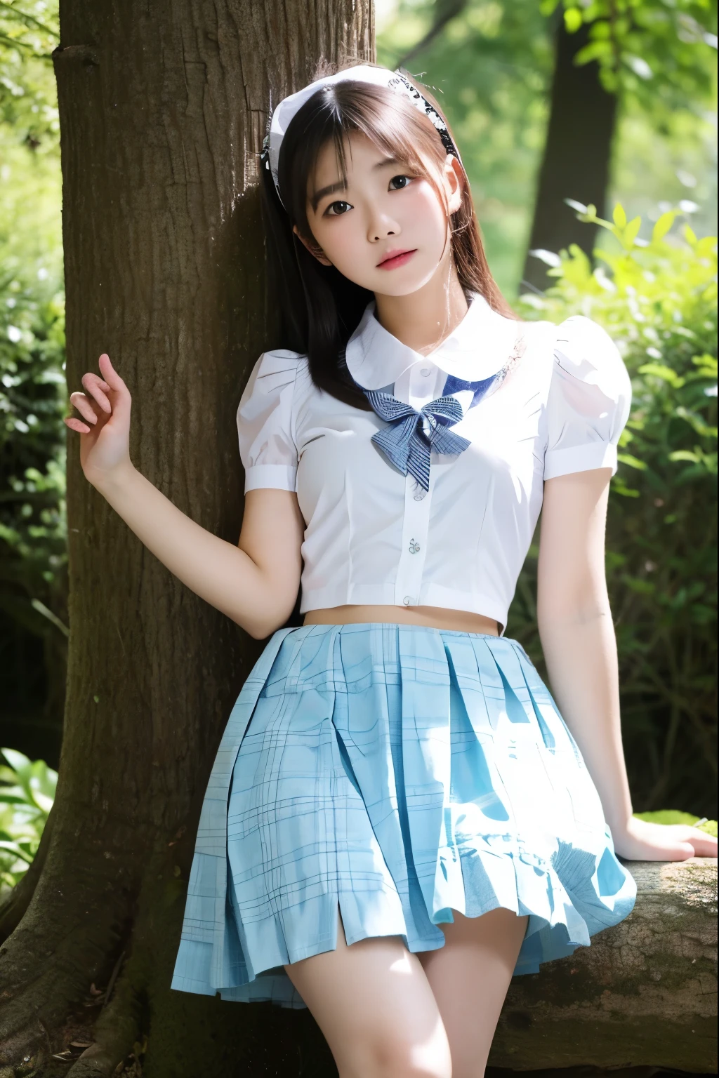 Masturbation Baby face Fluttering skirt Lolita Mid-length skirt Knee-length skirt Girl Pulling up the skirt Alice in Wonderland